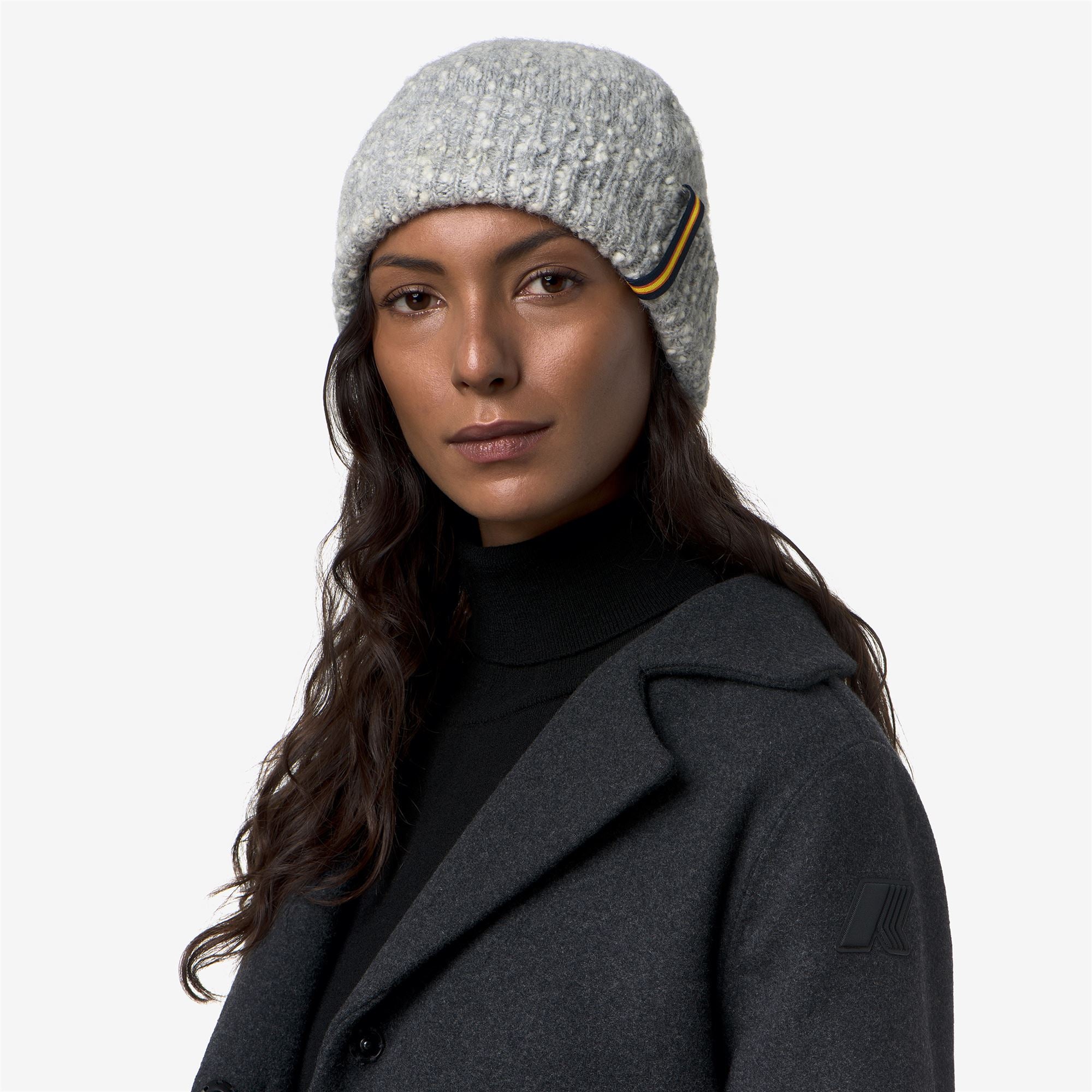 k-way-cocoune-coccola-yarn-bonnet-femme-grey-white image 1
