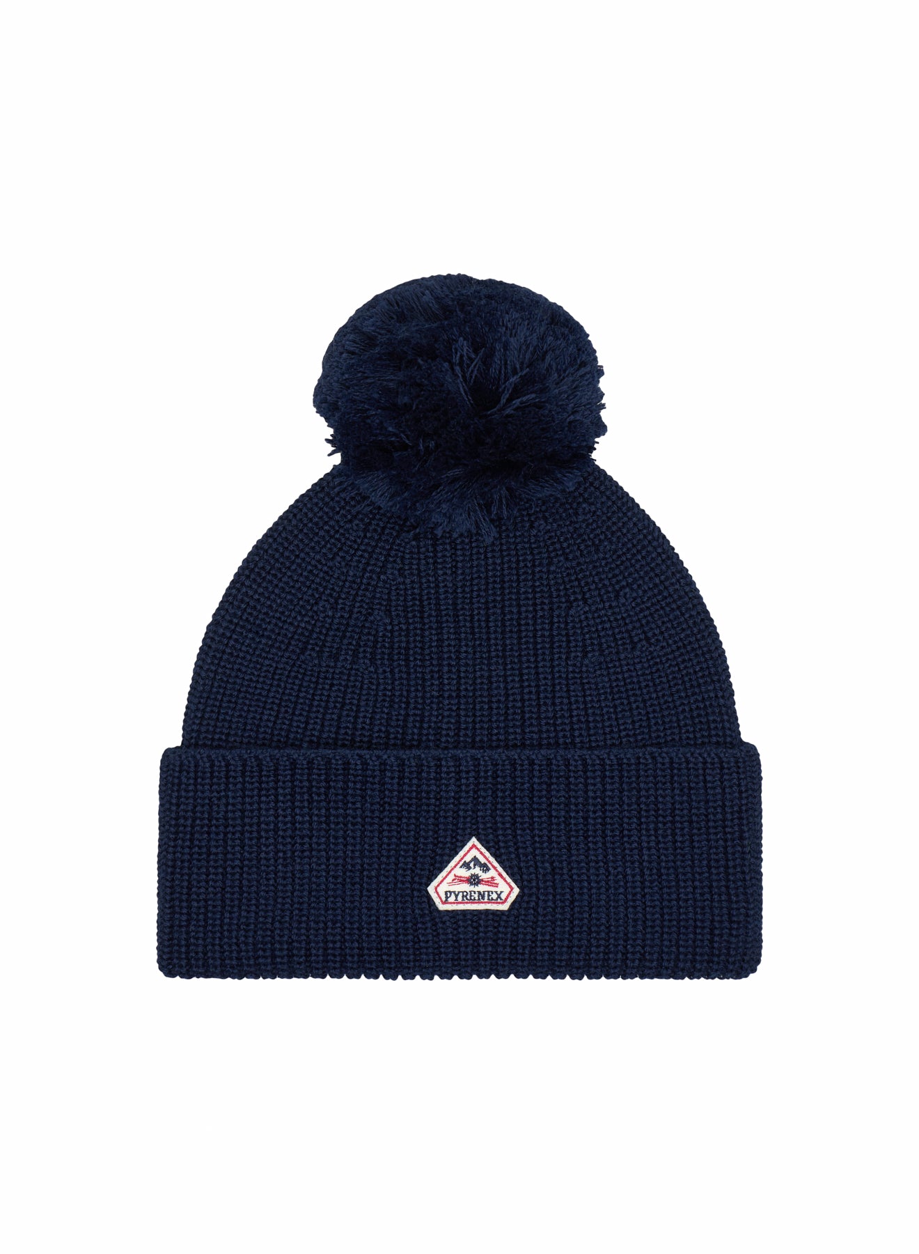 pyrenex-eki-bonnet-pompon-en-laine-enfant-bleu-marine image 2