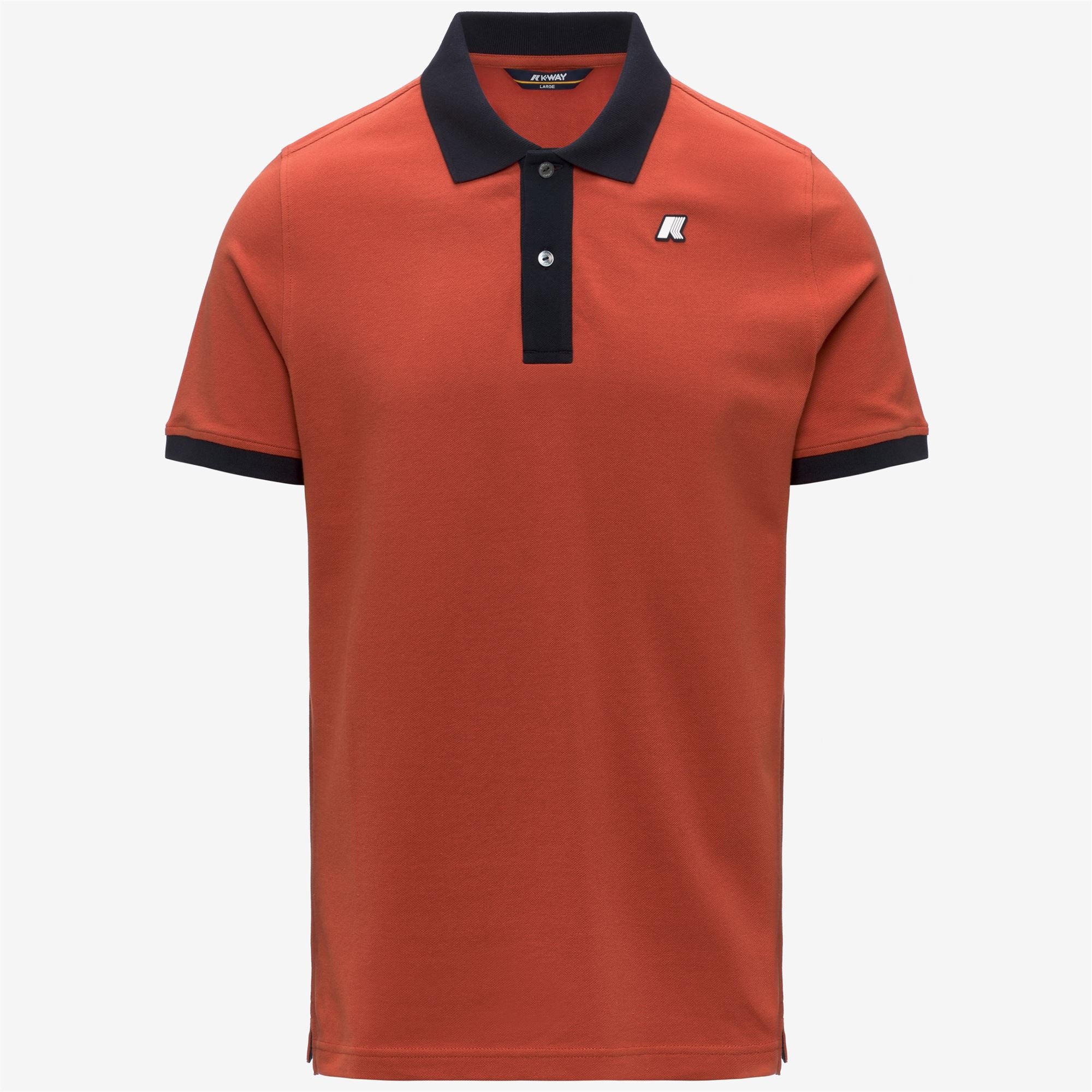 k-way-vic-vormir-piqu-polo-homme-orange-brownish-blue-depth image 5