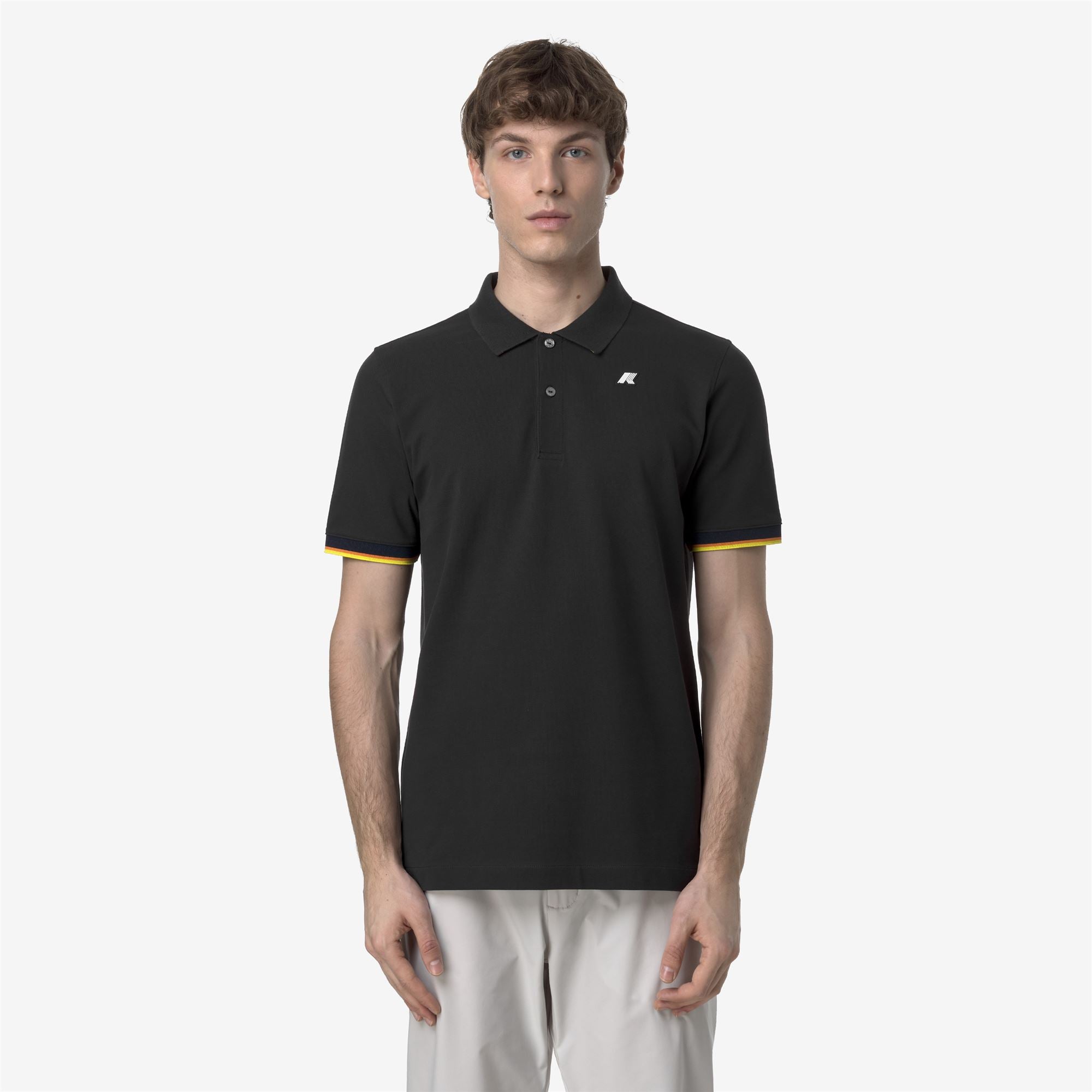 k-way-vincent-piqu-slim-polo-homme-black-pure image 1
