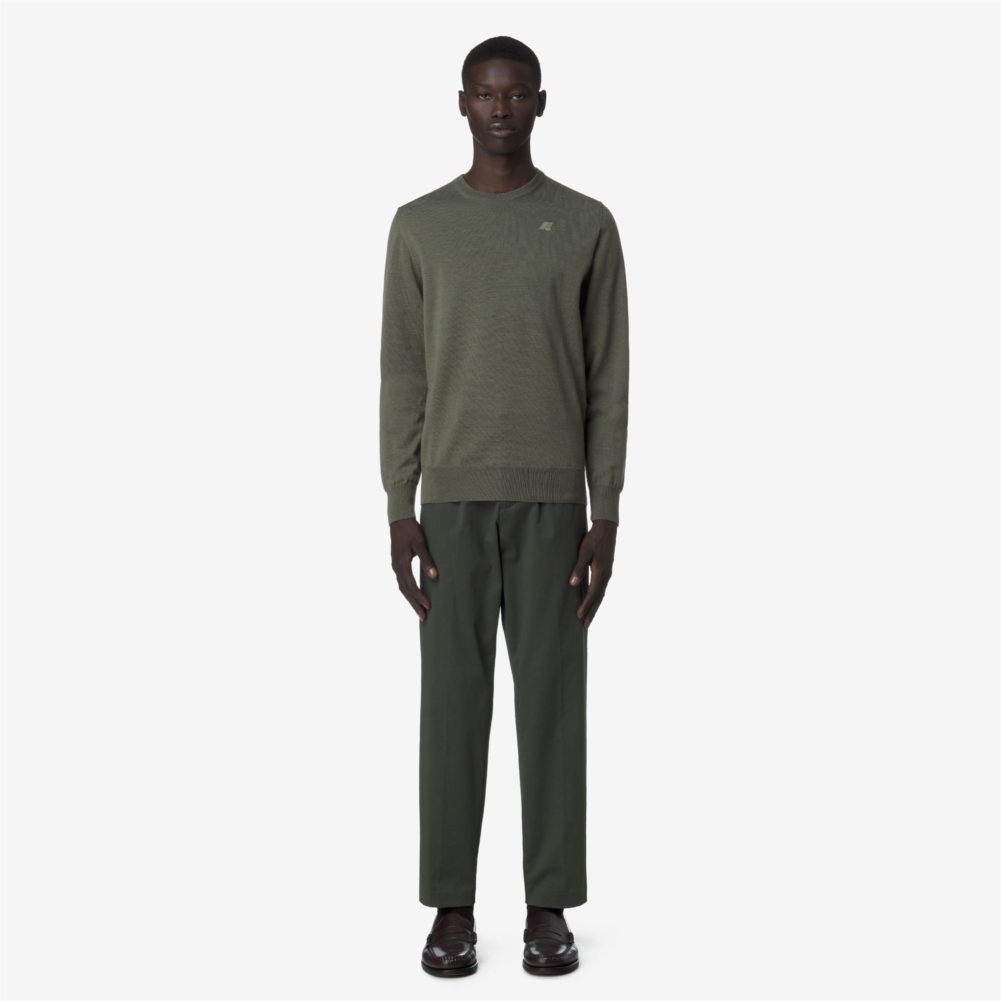 k-way-ailton-twill-tech-peach-pantalon-chino-homme-green-blackish image 1