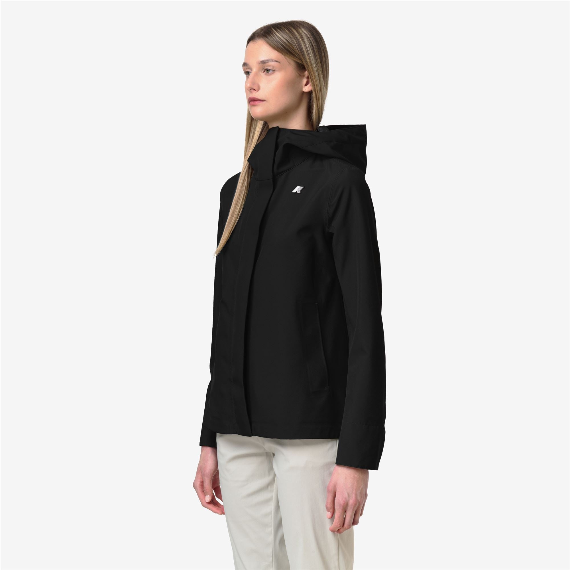 k-way-madalina-bonded-jersey-veste-mi-longue-femme-black-pure image 2