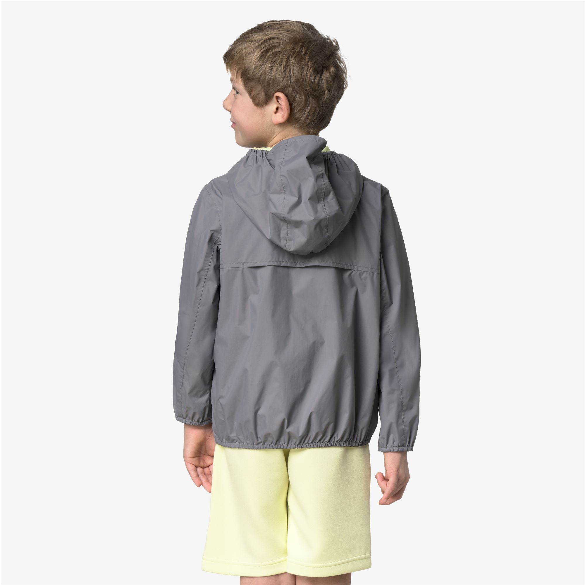 k-way-p-jake-plus-2-double-veste-court-gar-on-grey-frost-yellow-lime image 3