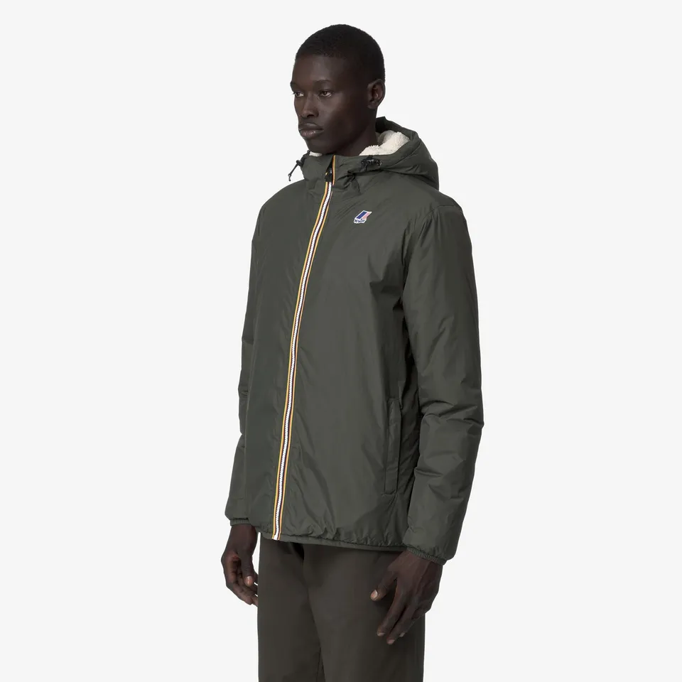 k-way-le-vrai-4-0-claude-orsetto-veste-mi-saison-unisexe-green-blackish image 1