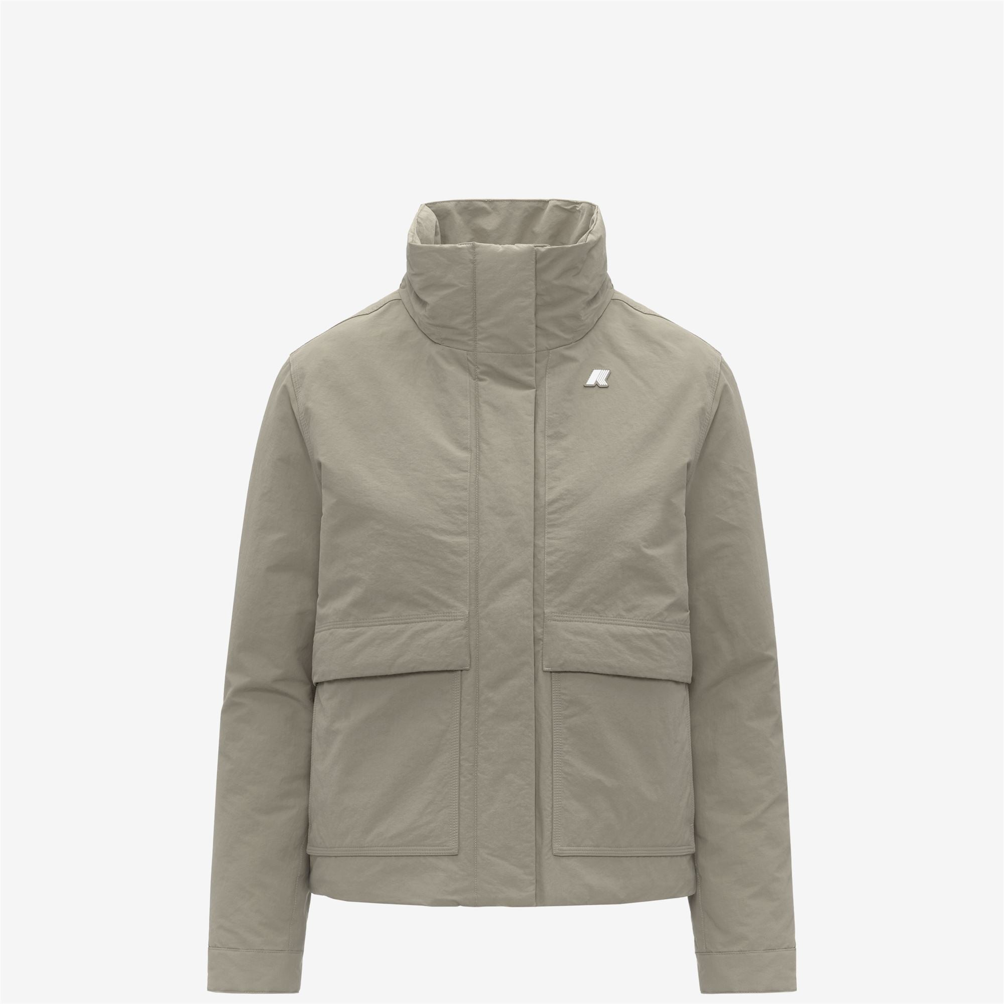 k-way-kali-warm-cotton-nylon-veste-courte-femme-green-oak image 6