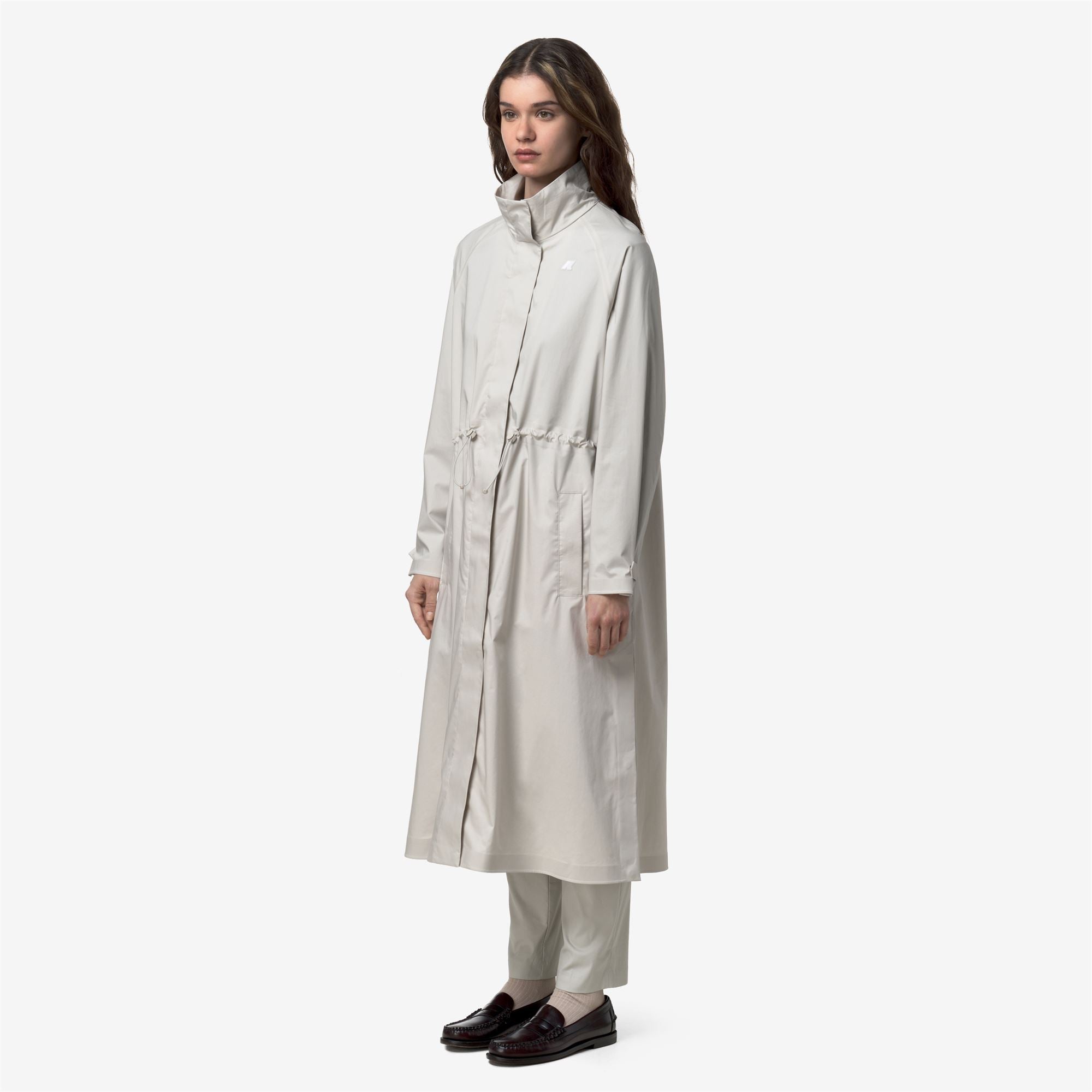 k-way-barbrein-cotton-3layers-manteau-long-femme-beige-lt image 2