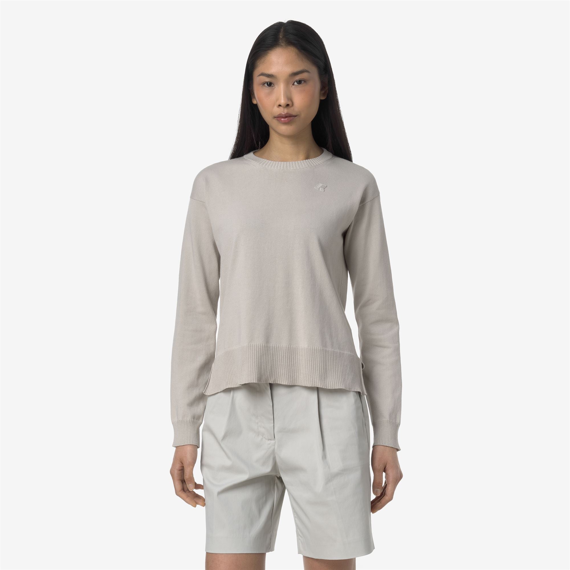 k-way-domitine-cotton-ps-pull-crop-femme-beige-lt image 1
