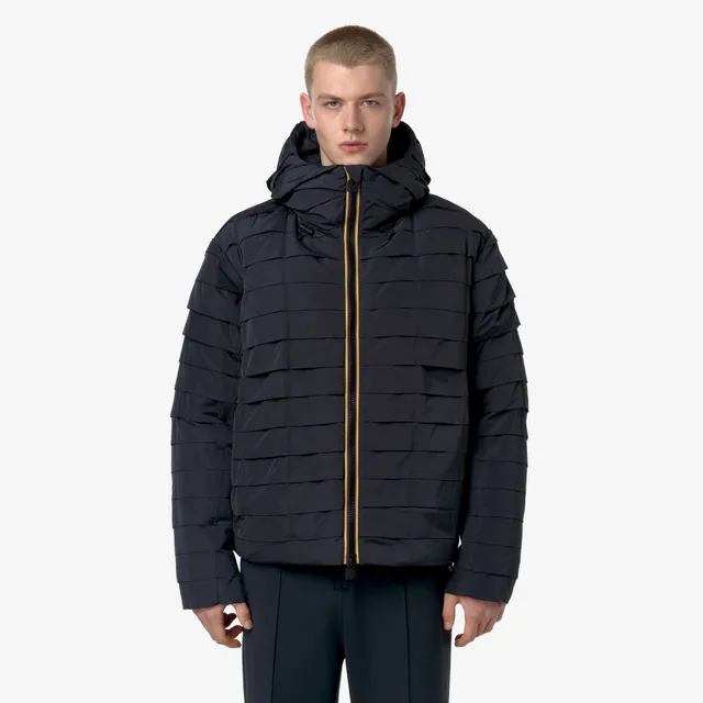 k-way-clauder-pleats-thermo-heavy-veste-courte-homme-black-ash image 1