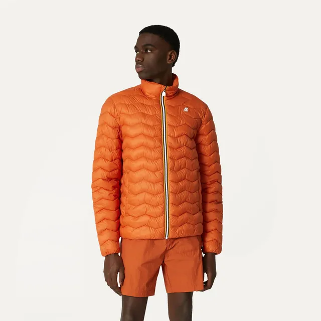 k-way-valentine-quilted-warm-veste-court-homme-orange-copper image 1