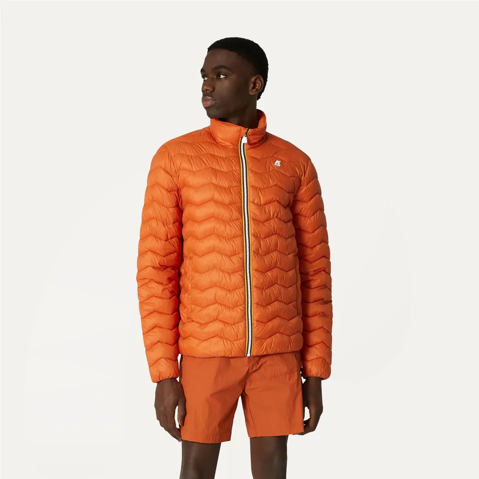 k-way-valentine-quilted-warm-veste-court-homme-orange-copper image 1