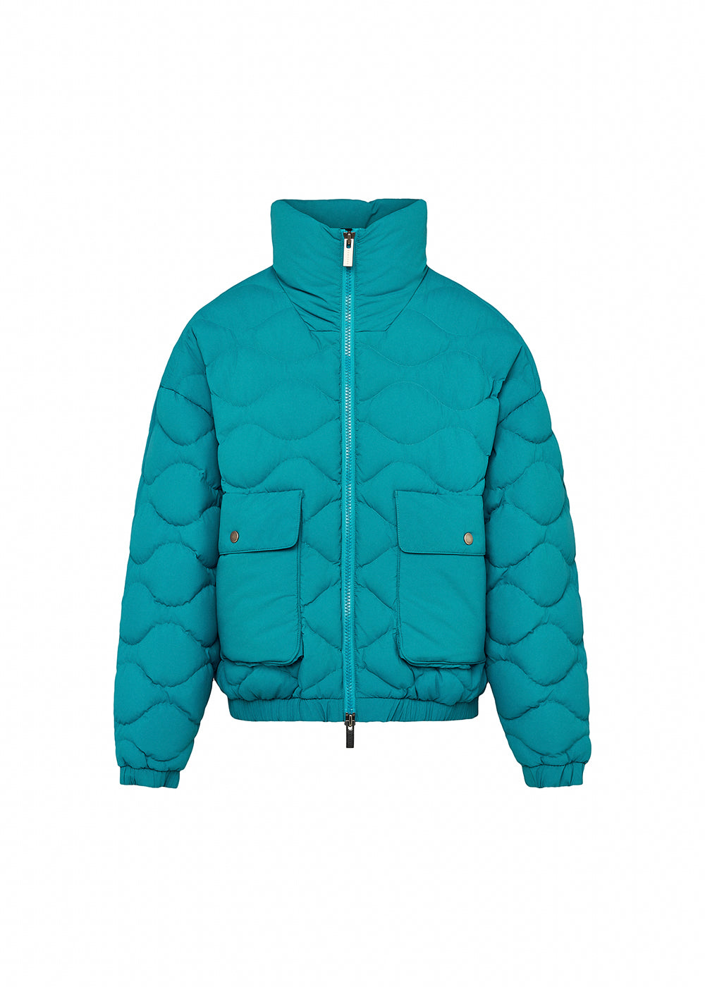 pyrenex-enola-doudoune-courte-bomber-turquoise-duvet image 5