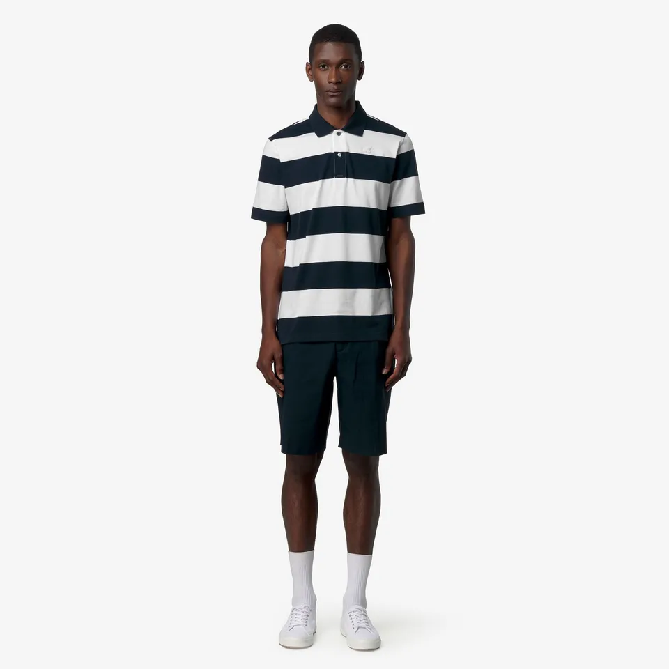k-way-layo-mid-polo-homme-white-blue-depth image 1