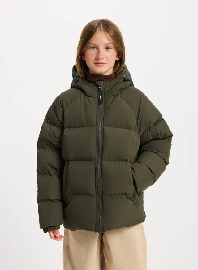 doudoune-enfant-pyrenex-sten-smooth-capuche-khaki image 1