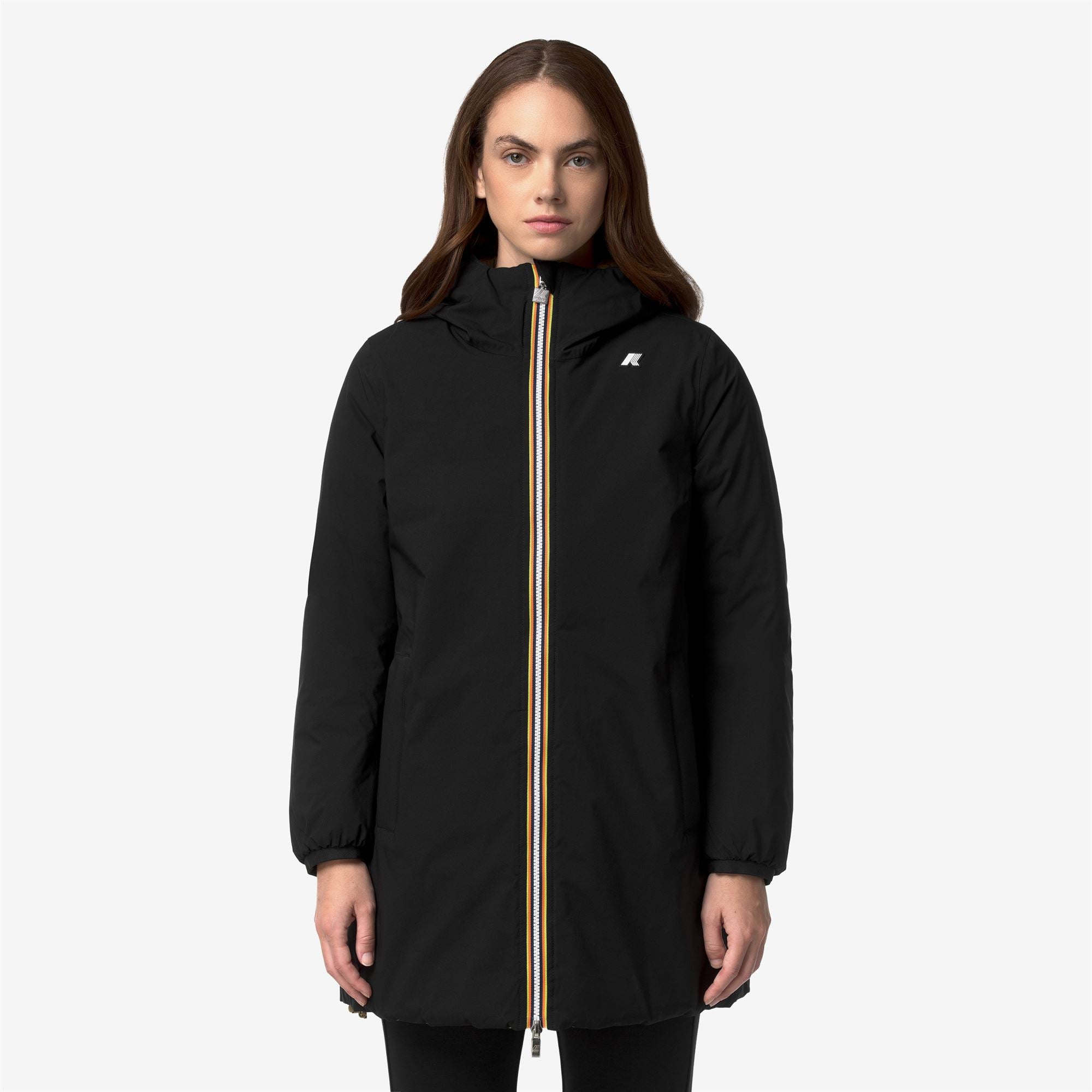 k-way-sophie-st-thermo-double-veste-mi-longue-r-versible-femme-black-pure-beige- image 1