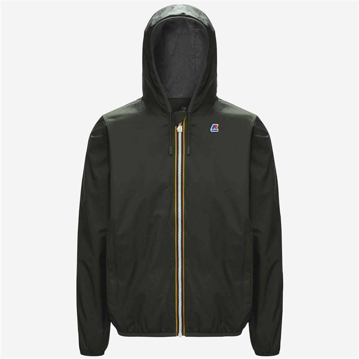 k-way-jacques-nylon-jersey-veste-court-homme-green-blackish image 1