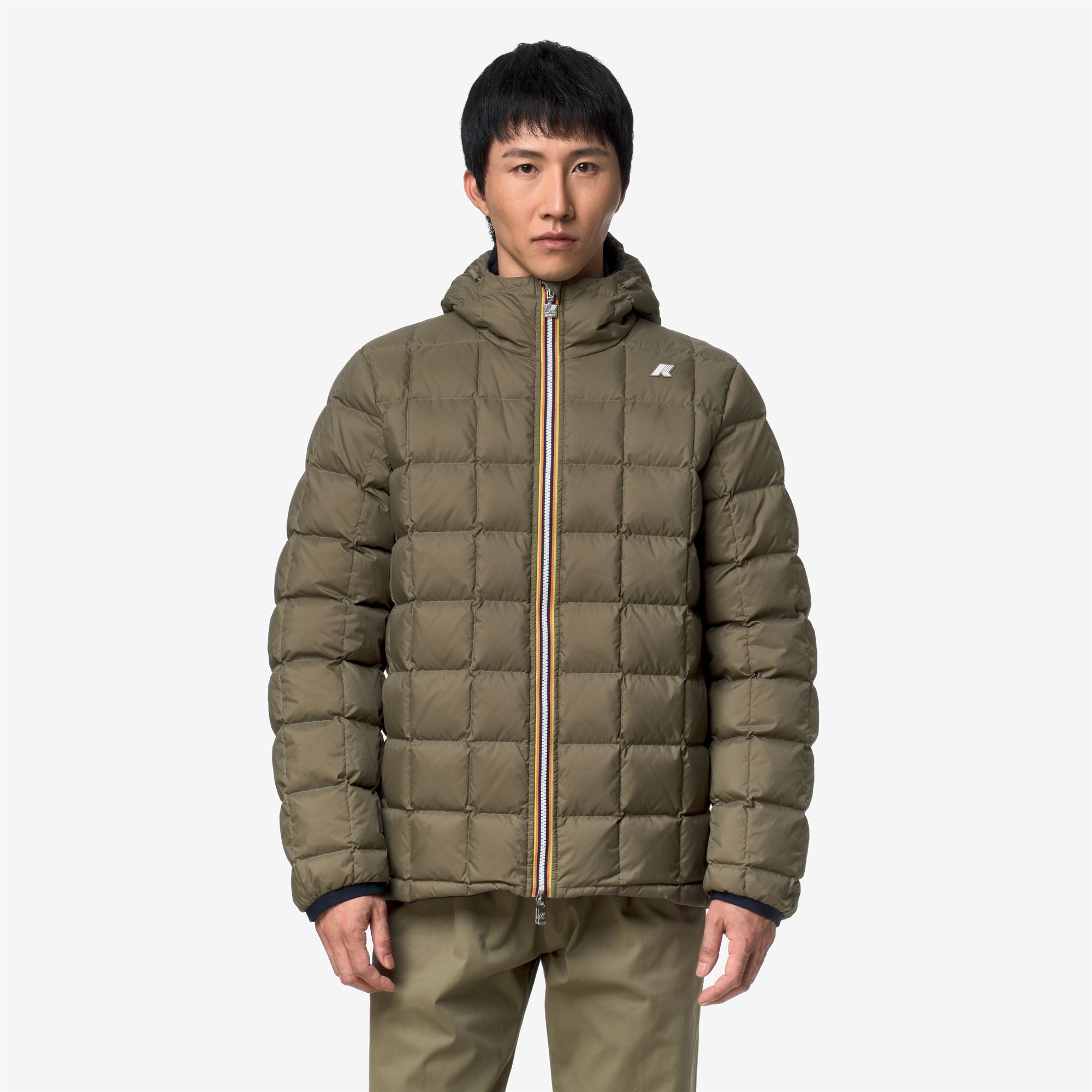 k-way-jack-st-thermo-double-veste-courte-homme-blue-depth-green-army image 7