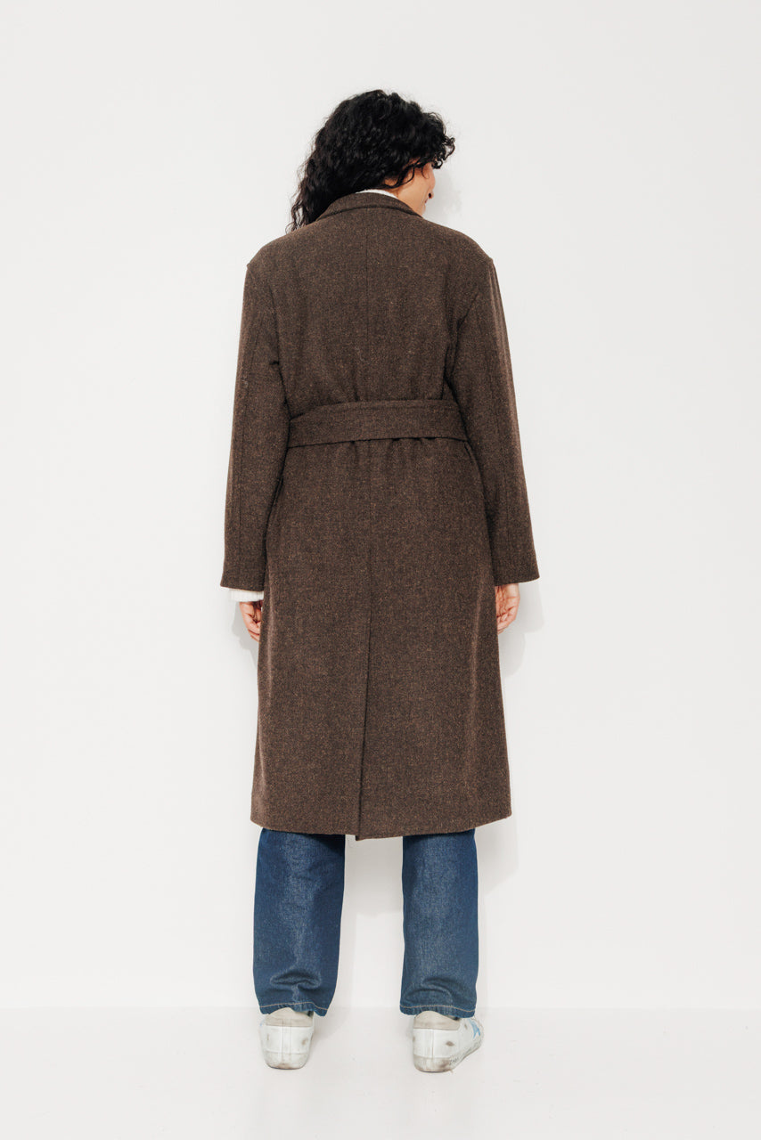 trench-coat-platane-manteau-long-en-drap-de-laine-shetland-marron image 3