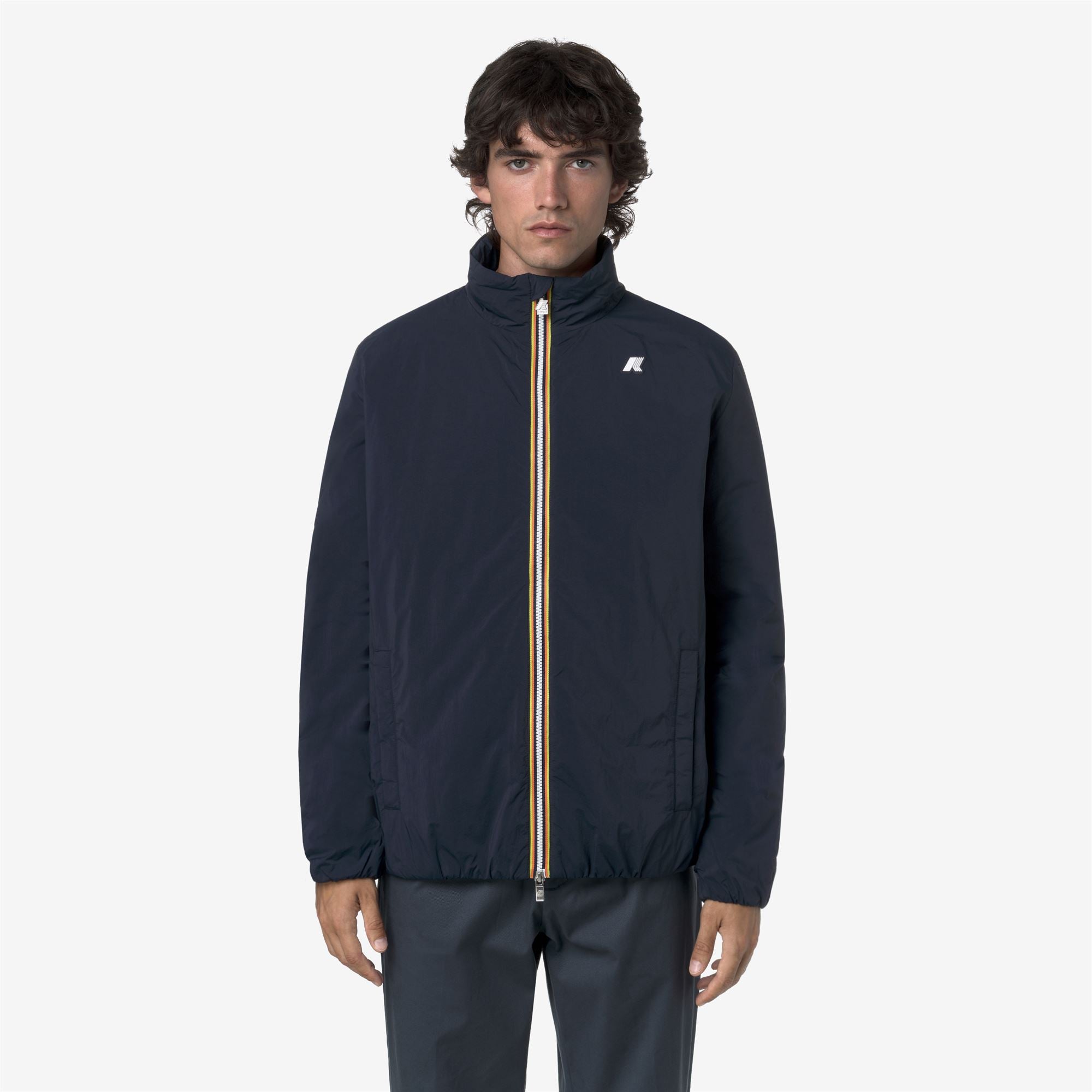 k-way-valentine-plain-warm-veste-court-homme-blue-depth image 1