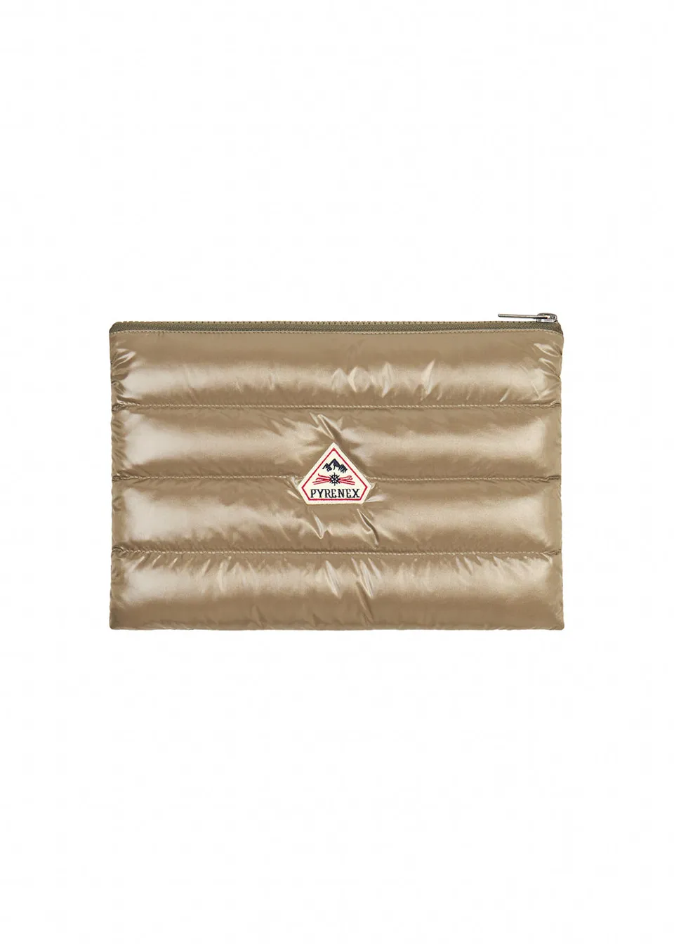 pyrenex-down-pouch-pochette-matelass-e-vintage-khaki-clair image 1