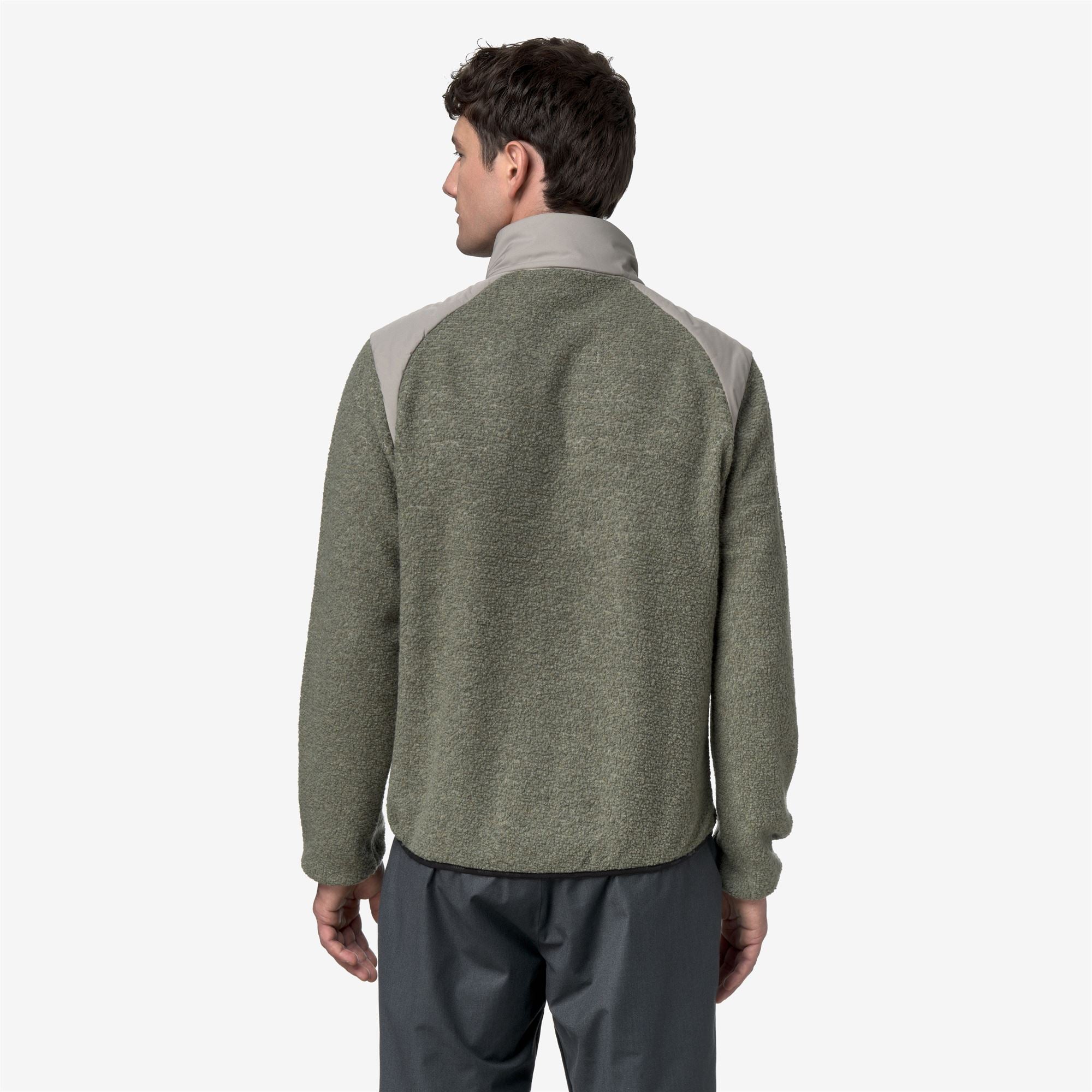 k-way-bornes-w-polar-veste-polaire-homme-green-oak image 3