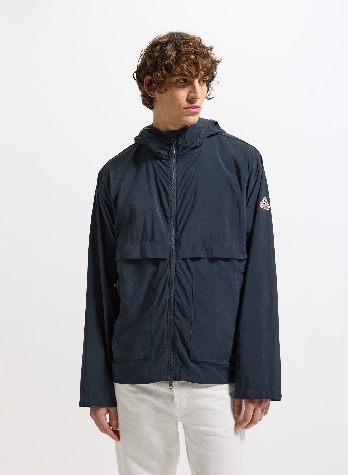 pyrenex-soulere-coupe-vent-unisexe-capuche-bleu-marine image 1
