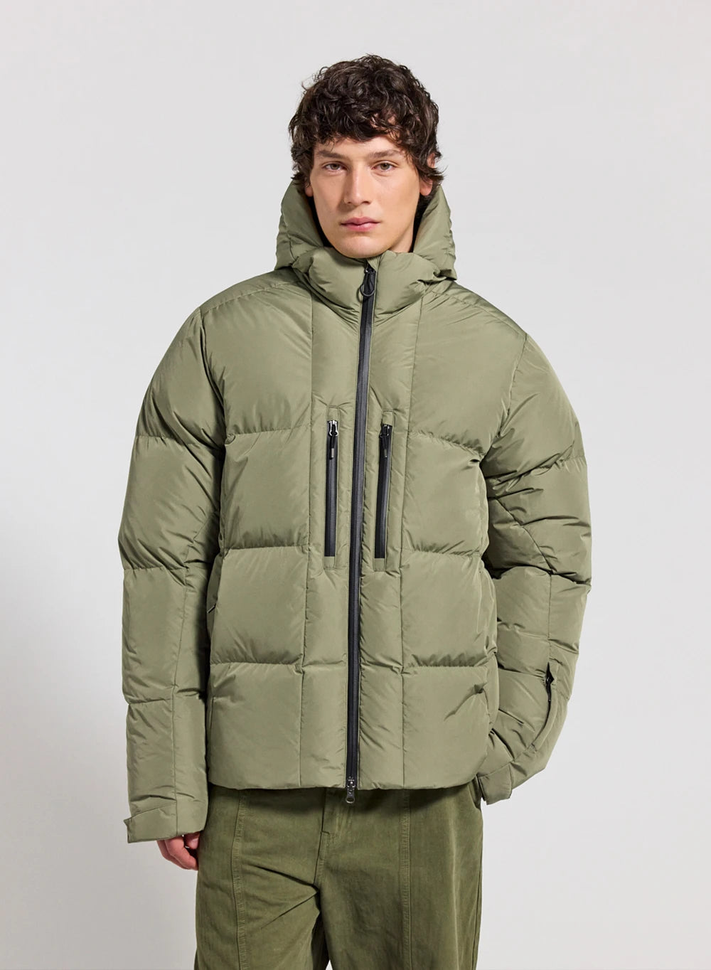 doudoune-capuche-homme-pyrenex-impulse-kaki-clair image 1