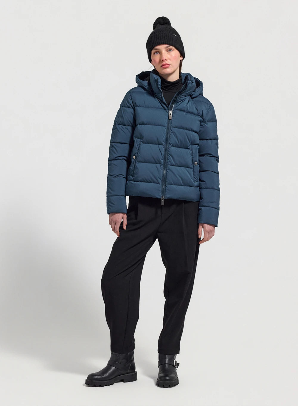 pyrenex-spoutnic-doudoune-femme-bleu-p-trole-capuche-amovible image 2