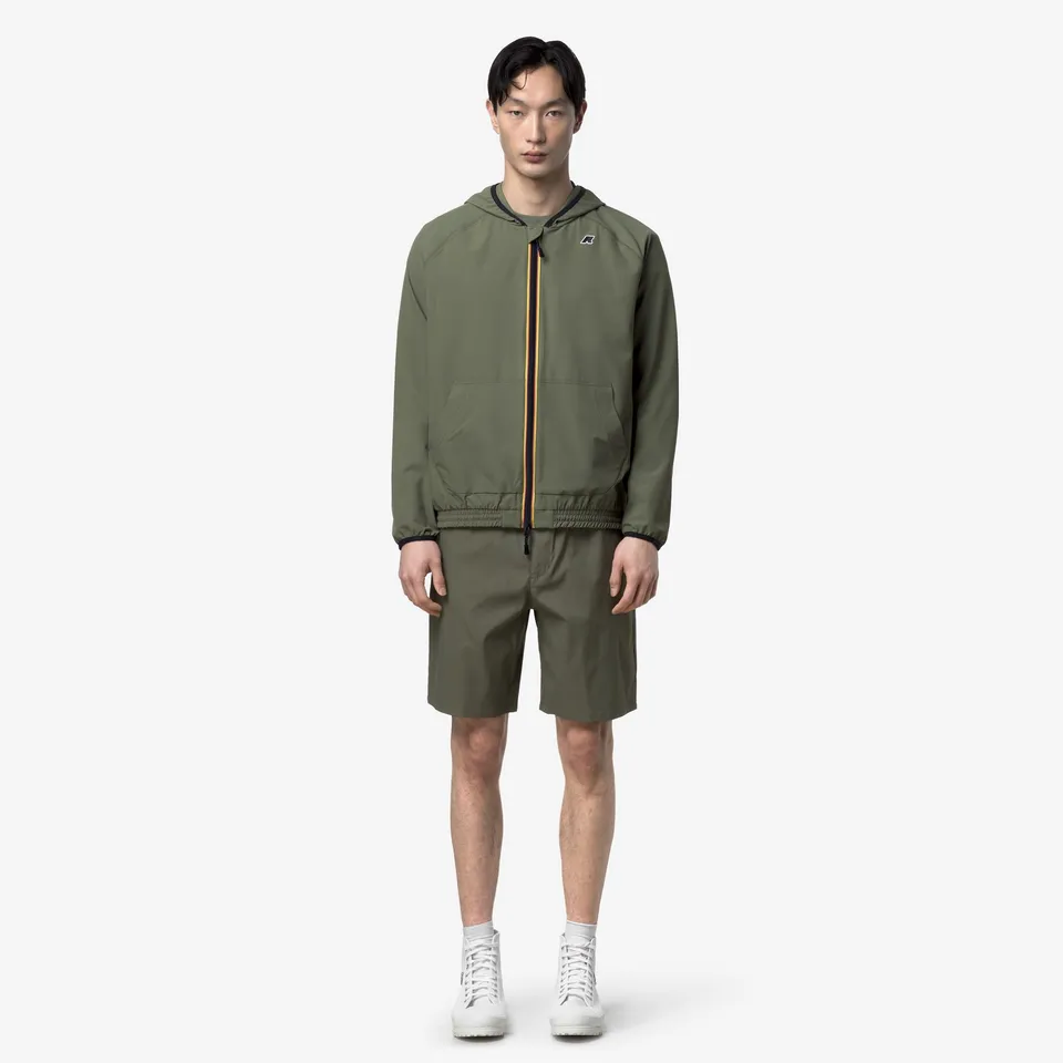 k-way-sia-veste-polaire-hoodie-homme-green-lichen image 1