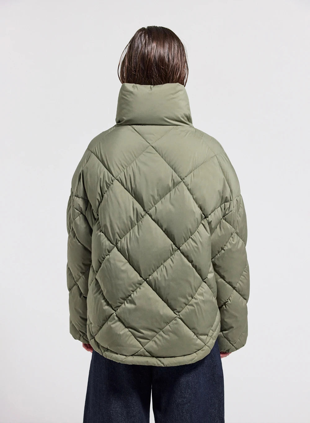 pyrenex-adele-doudoune-oversize-femme-col-enveloppant-kaki-clair image 4