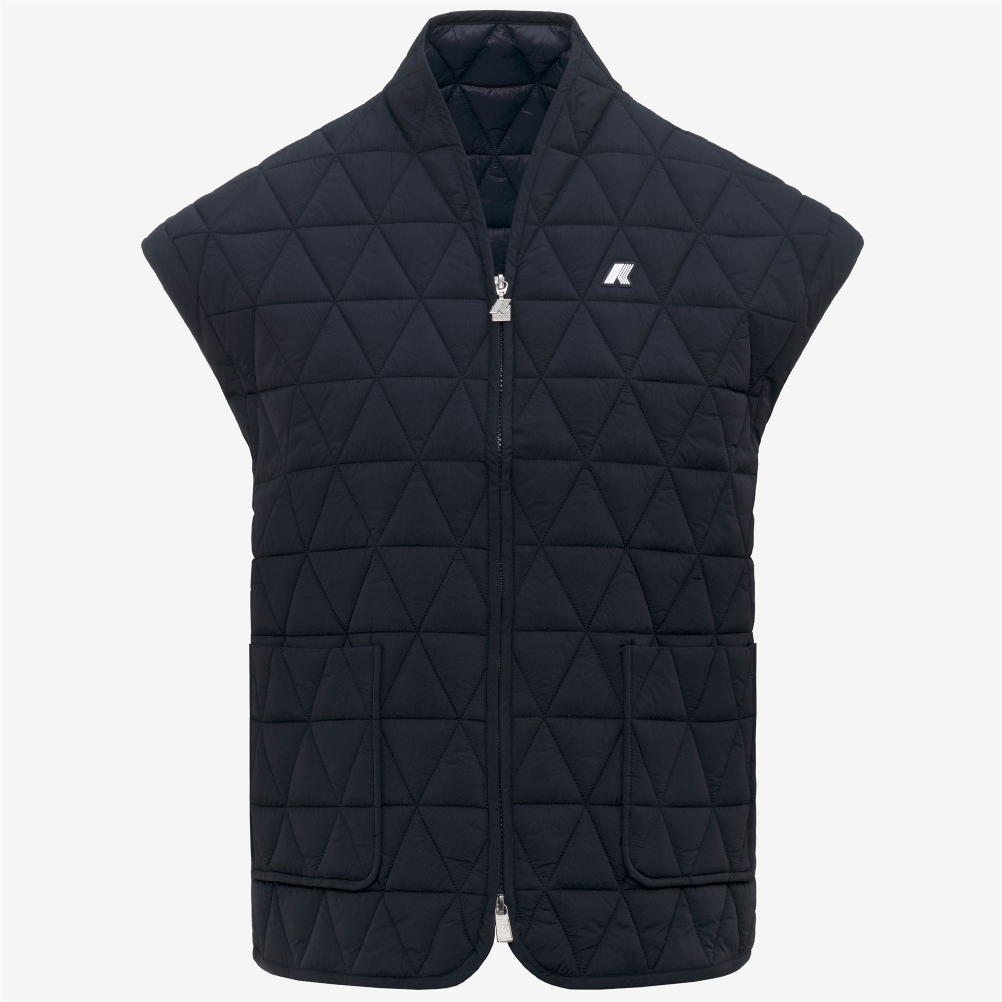 k-way-saloire-diamond-quilted-warm-af-gilet-femme-blue-depth image 5
