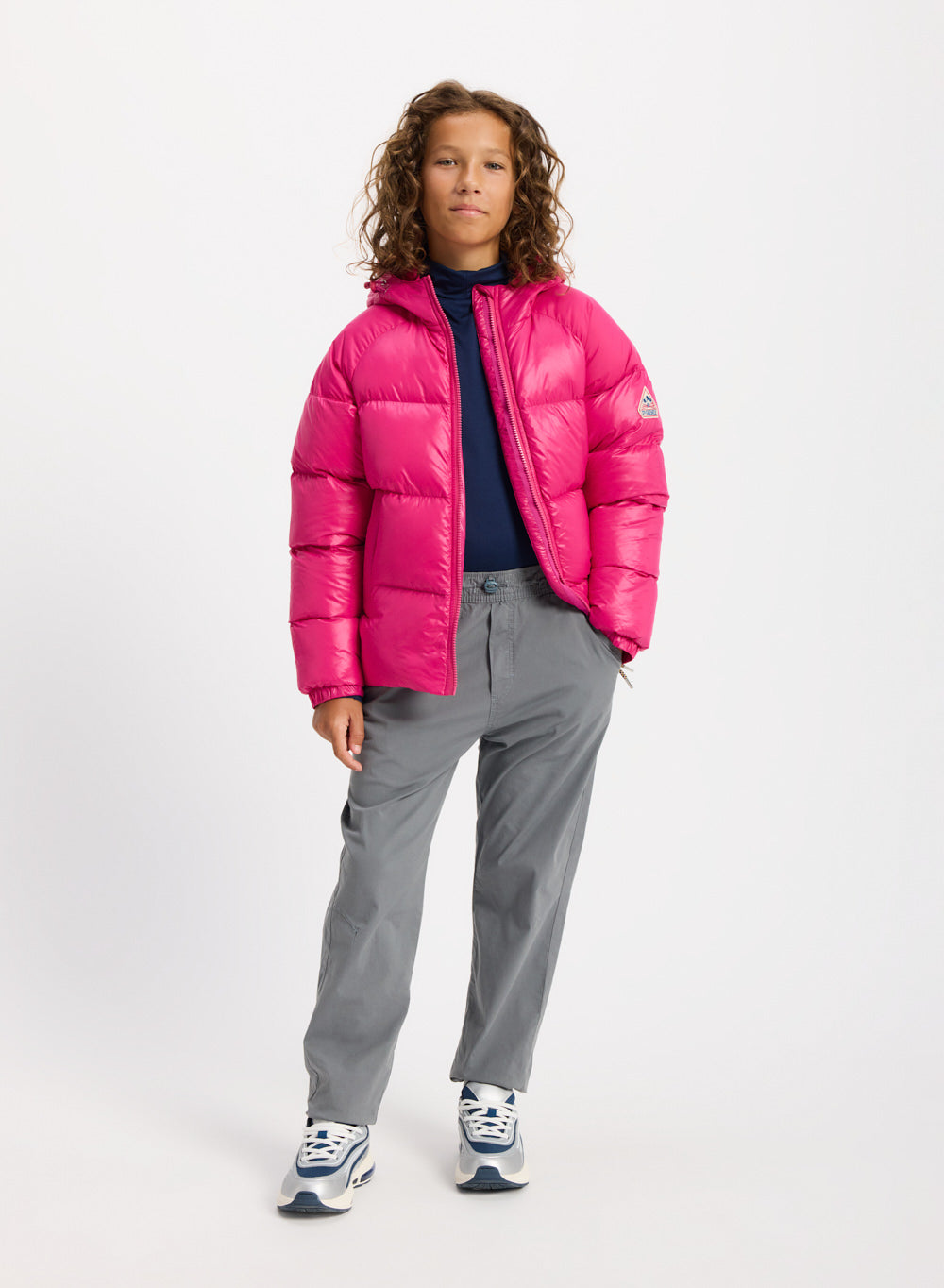 pyrenex-sten-doudoune-capuche-enfant-fuchsia-taffetas image 3