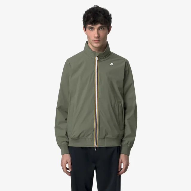 k-way-amaury-stretch-nylon-jersey-veste-courte-homme-green-lichen image 1