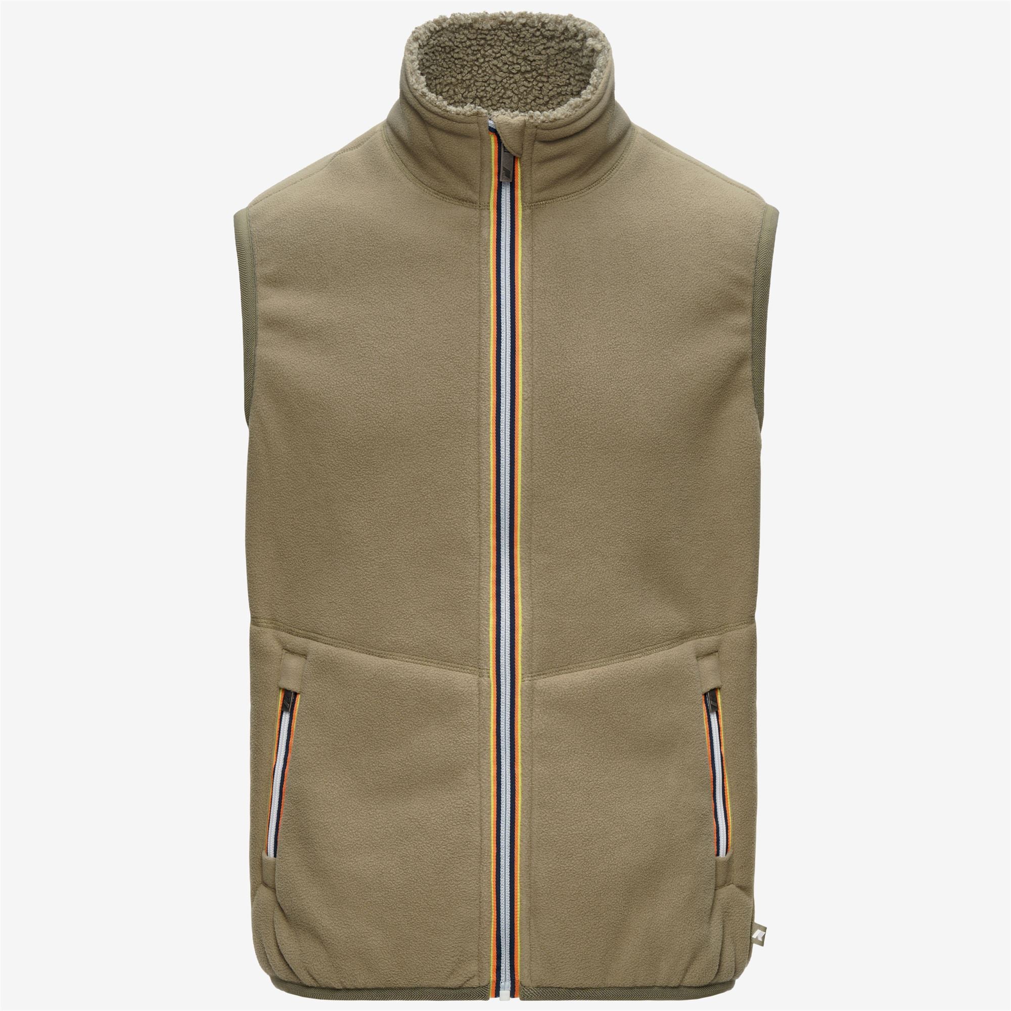 k-way-yannick-sherpa-polar-double-gilet-homme-green-army image 7