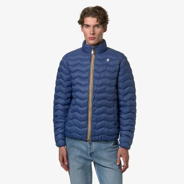 k-way-valentine-quilted-warm-veste-courte-homme-blue-fiord image 1