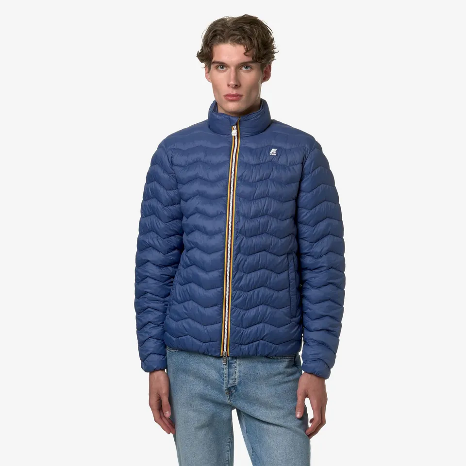 k-way-valentine-quilted-warm-veste-courte-homme-blue-fiord image 1