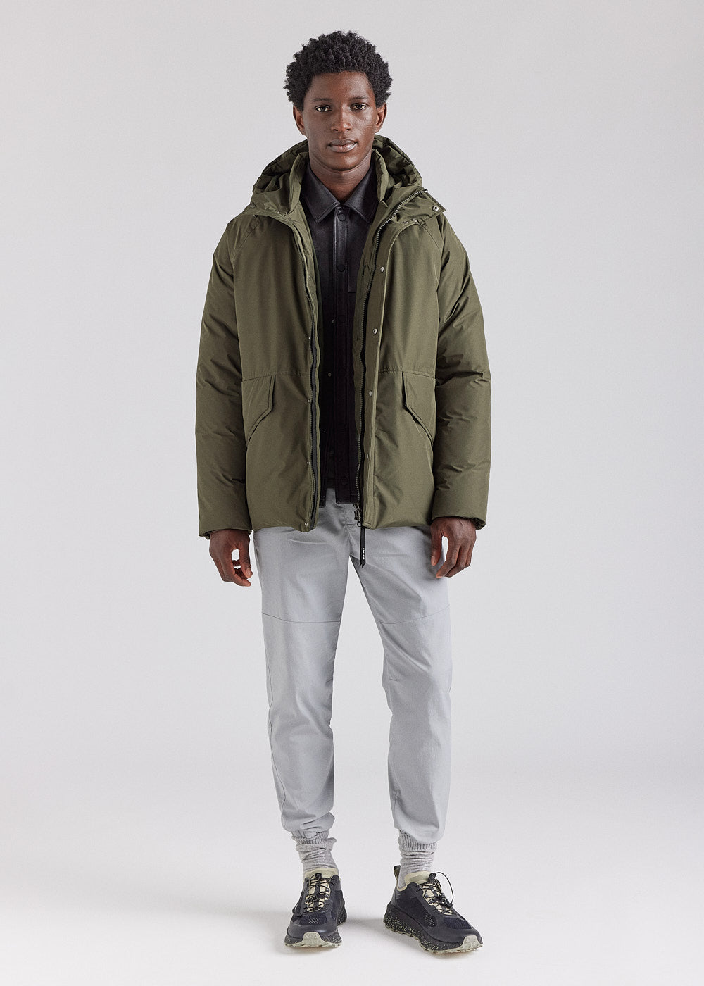 pyrenex-covert-parka-courte-homme-duvet-naturel-deep-khaki image 2