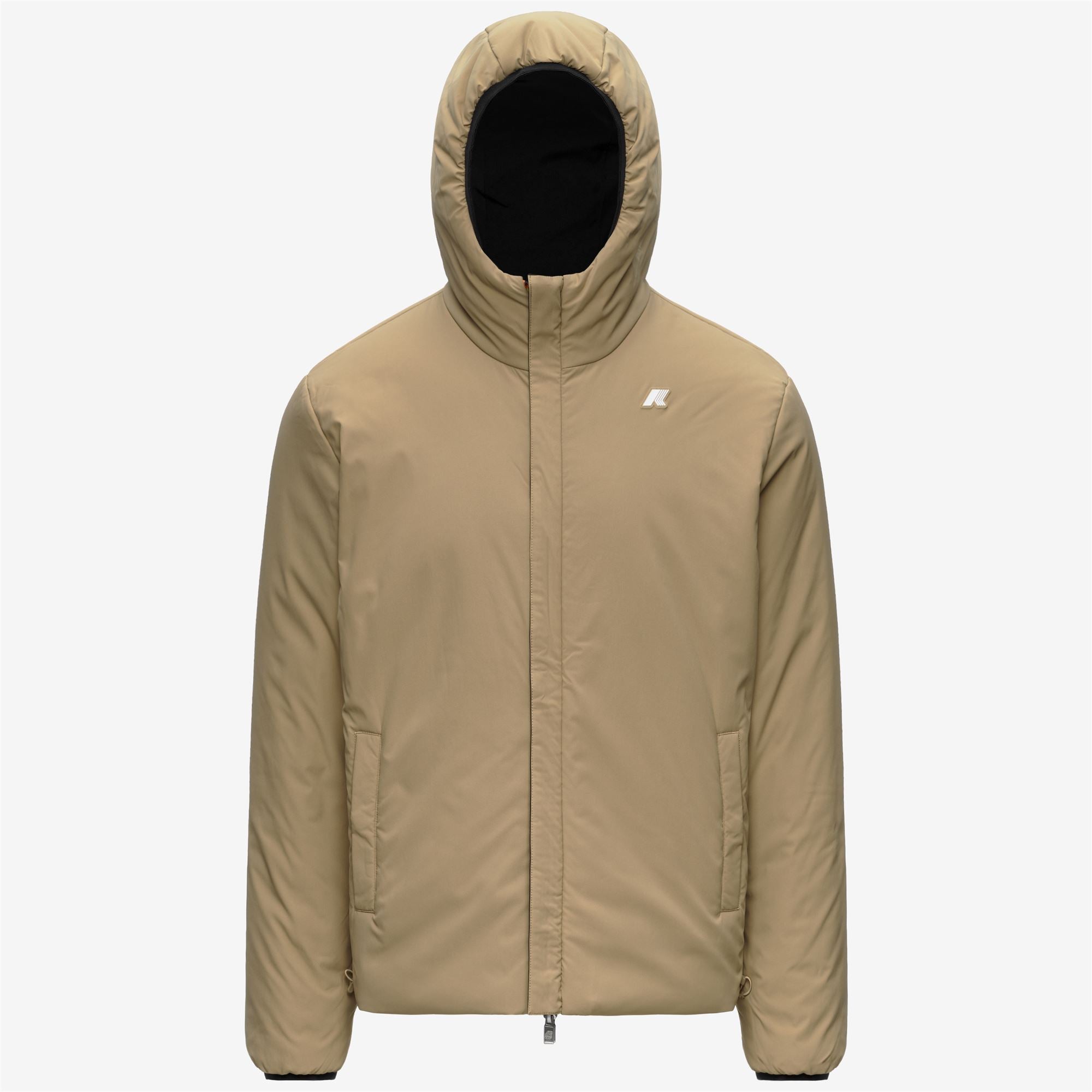 k-way-jack-st-warm-double-veste-court-r-versible-homme-black-pure-beige-khaki image 6