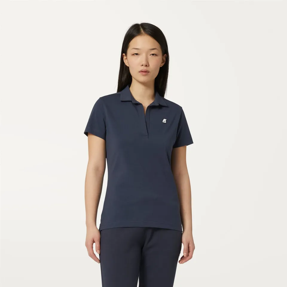 k-way-charlette-polo-femme-blue-depth image 1