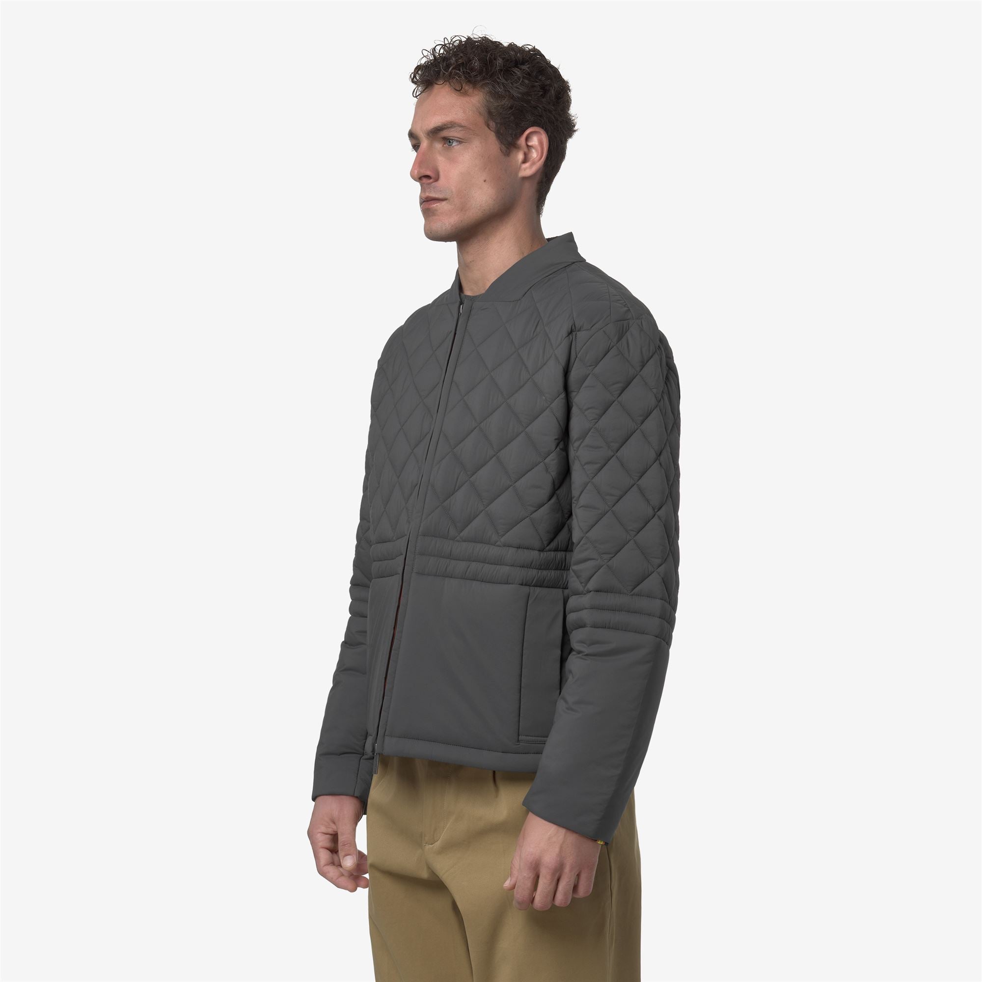 k-way-bariol-premium-warm-veste-courte-homme-grey-shadow image 2