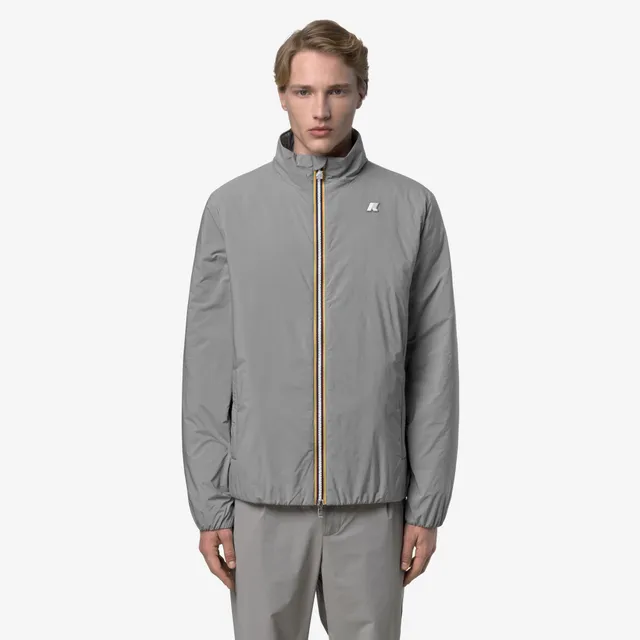 k-way-valentine-plain-warm-veste-courte-homme-grey-frost image 1