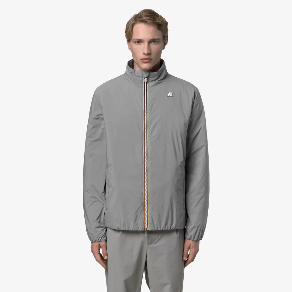 k-way-valentine-plain-warm-veste-courte-homme-grey-frost image 1