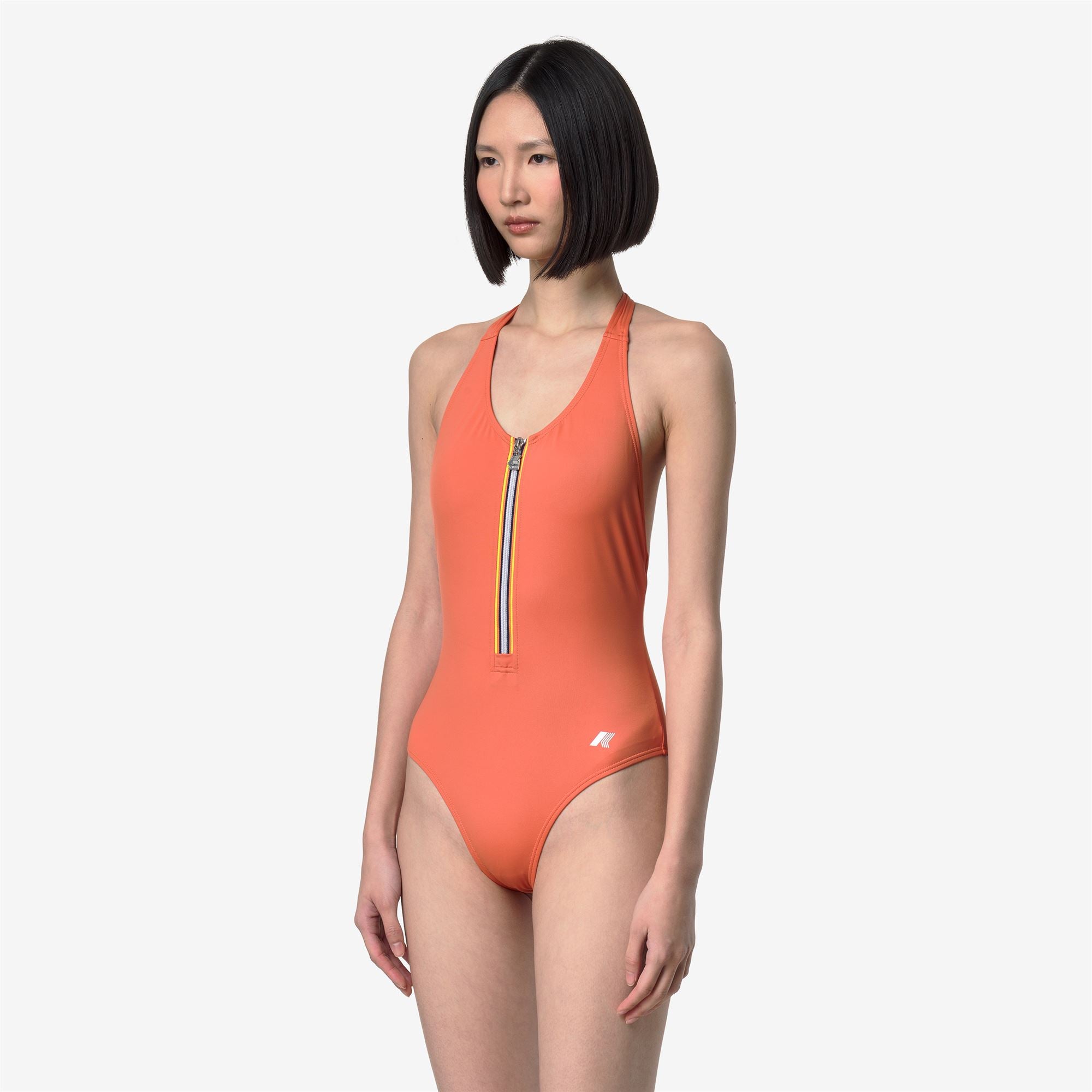 k-way-sylvie-beach-maillot-de-bain-1-pi-ce-femme-orange-brownish image 2