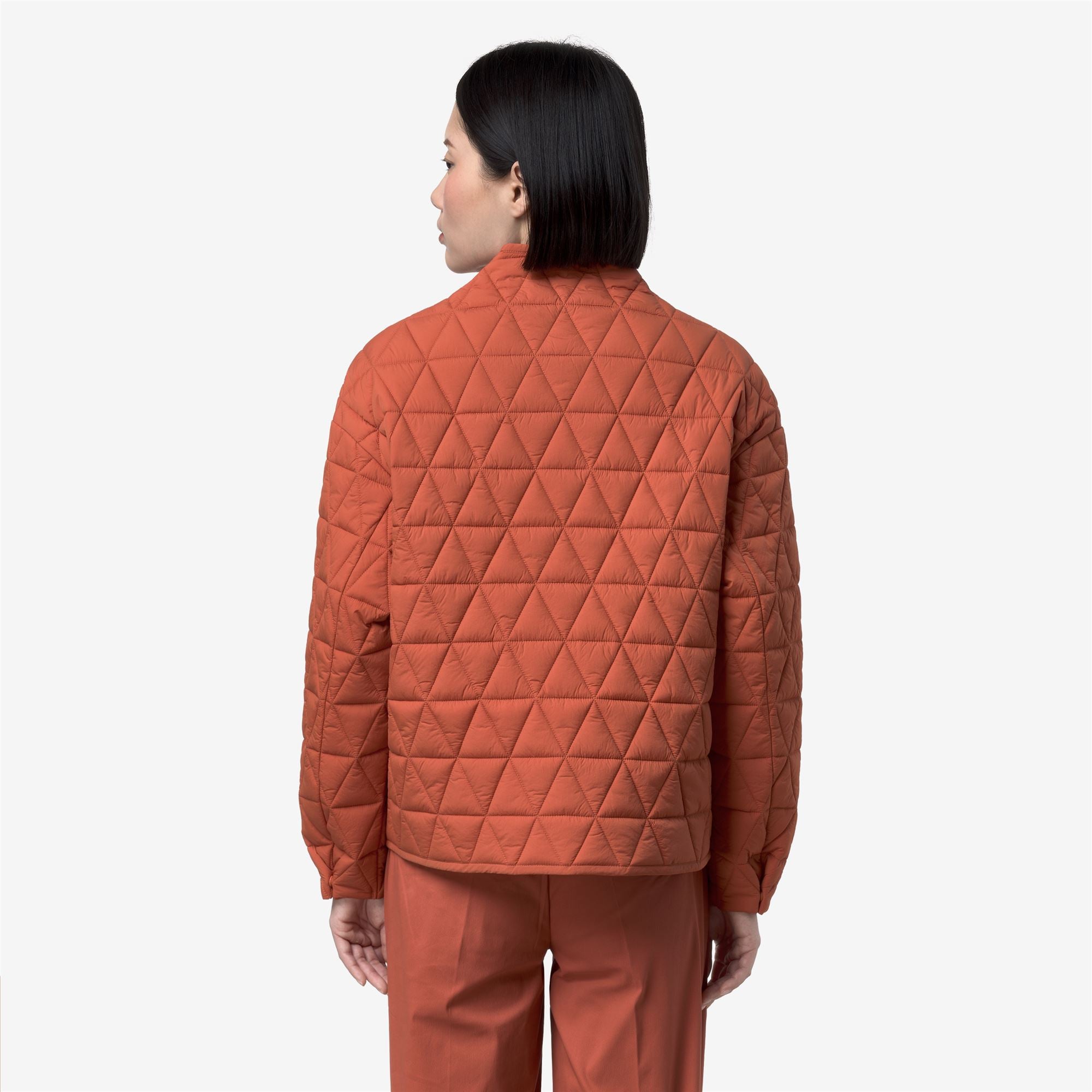 k-way-selime-diamond-quilted-warm-af-veste-mi-longue-matelass-e-femme-orange-bro image 3