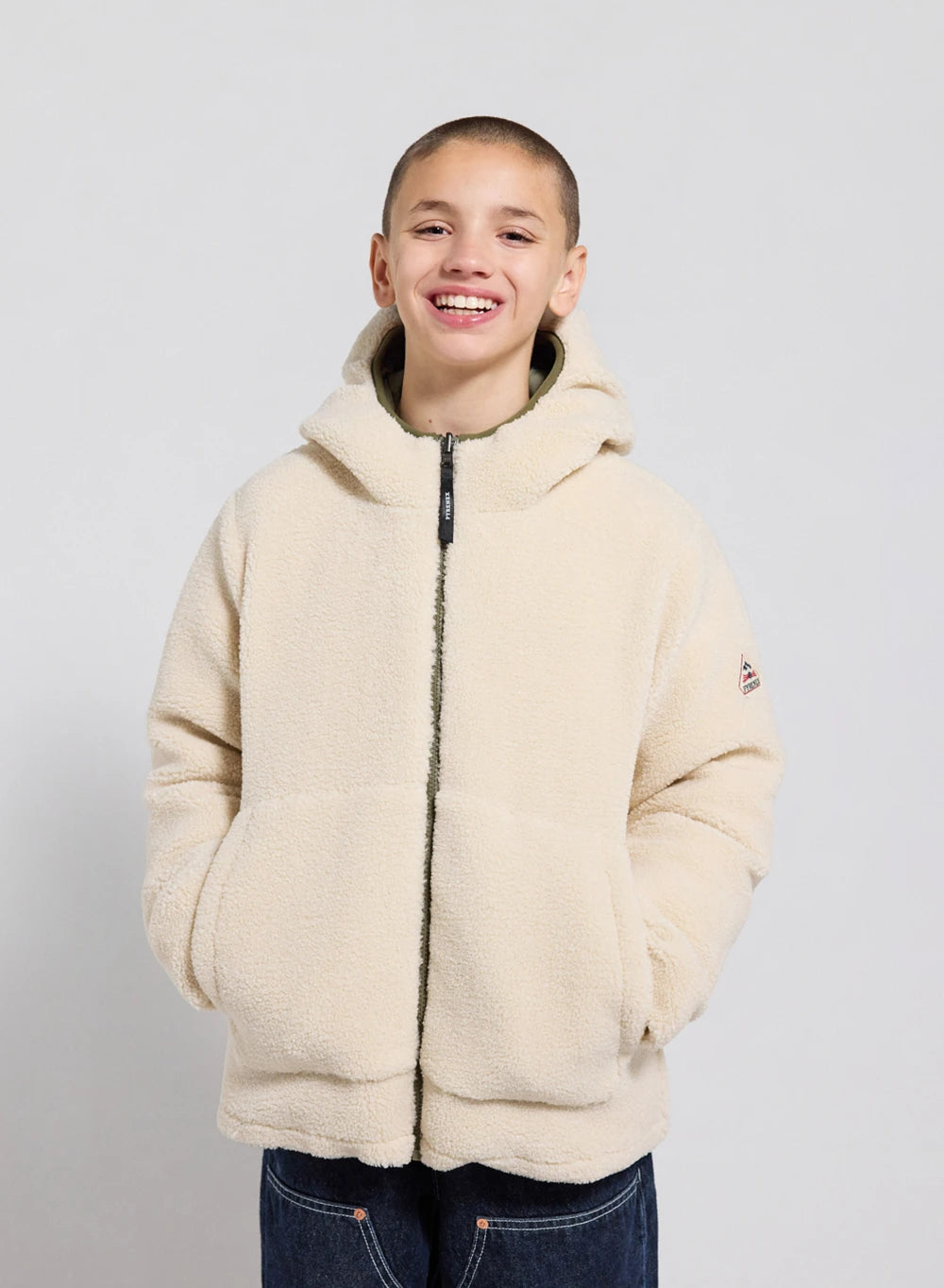 pyrenex-keylinn-doudoune-r-versible-enfant-kaki-clair image 4
