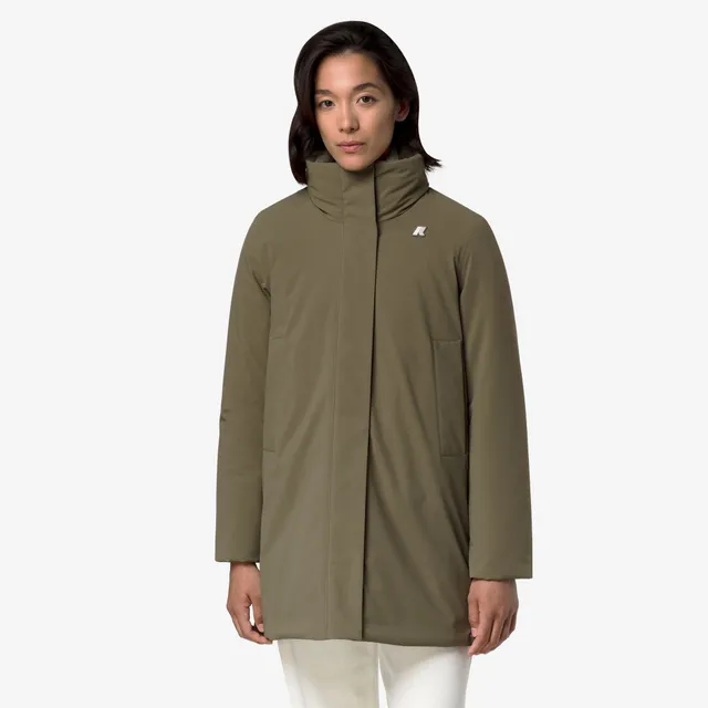 k-way-marla-st-warm-veste-trois-quarts-femme-green-army image 1