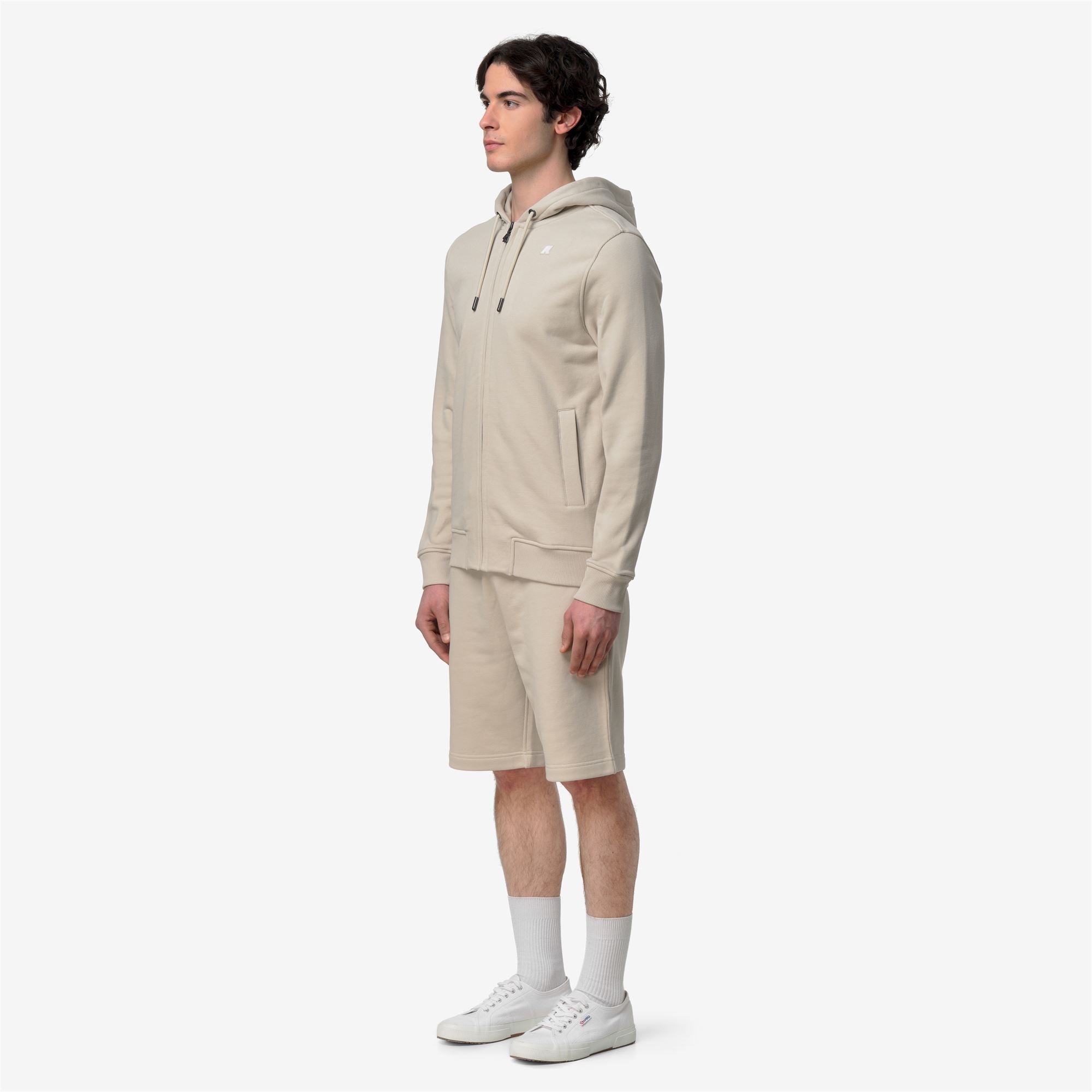k-way-anthony-french-terry-veste-polaire-homme-beige-lt image 2
