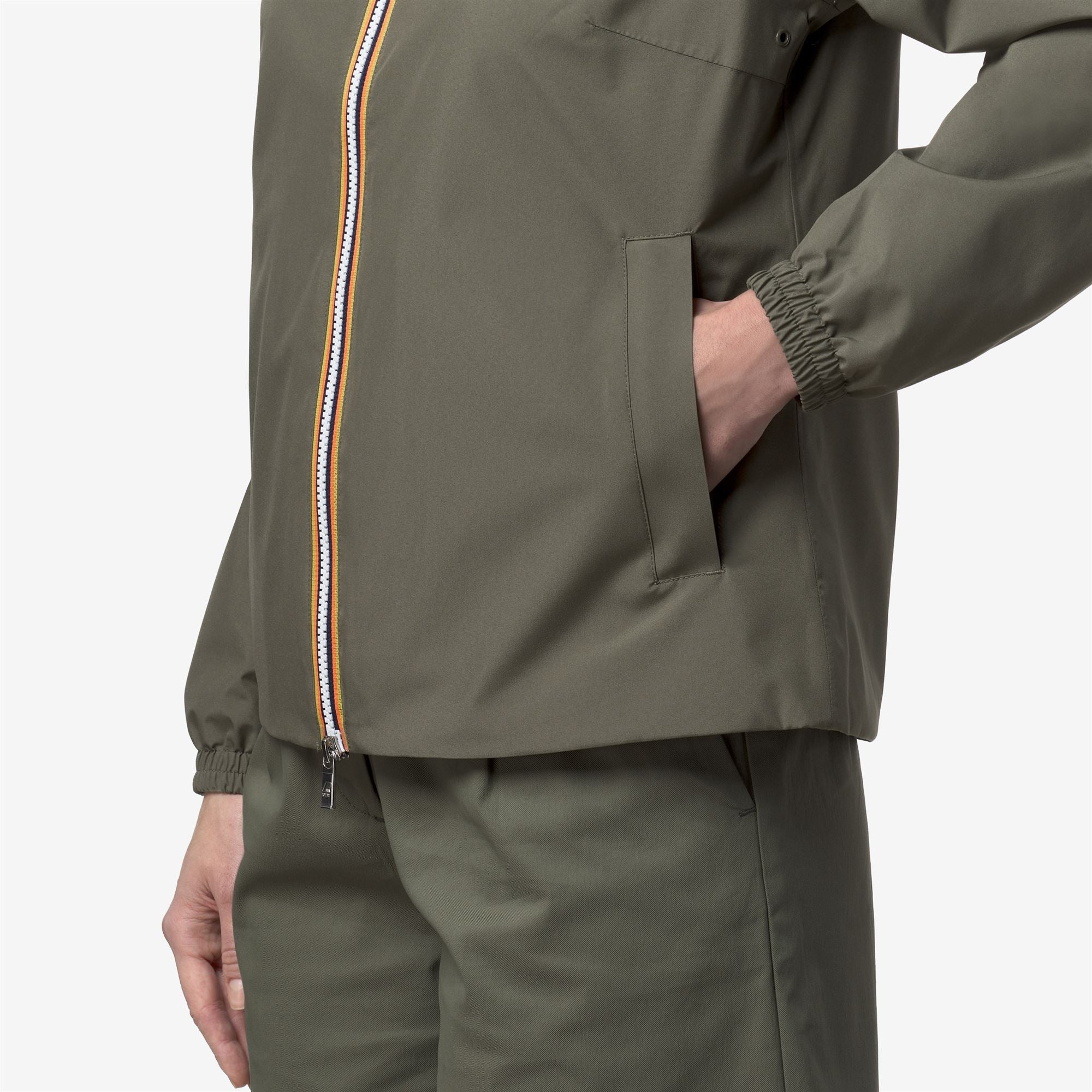 k-way-lil-2-0-stretch-poly-jersey-veste-court-femme-green-lichen image 4