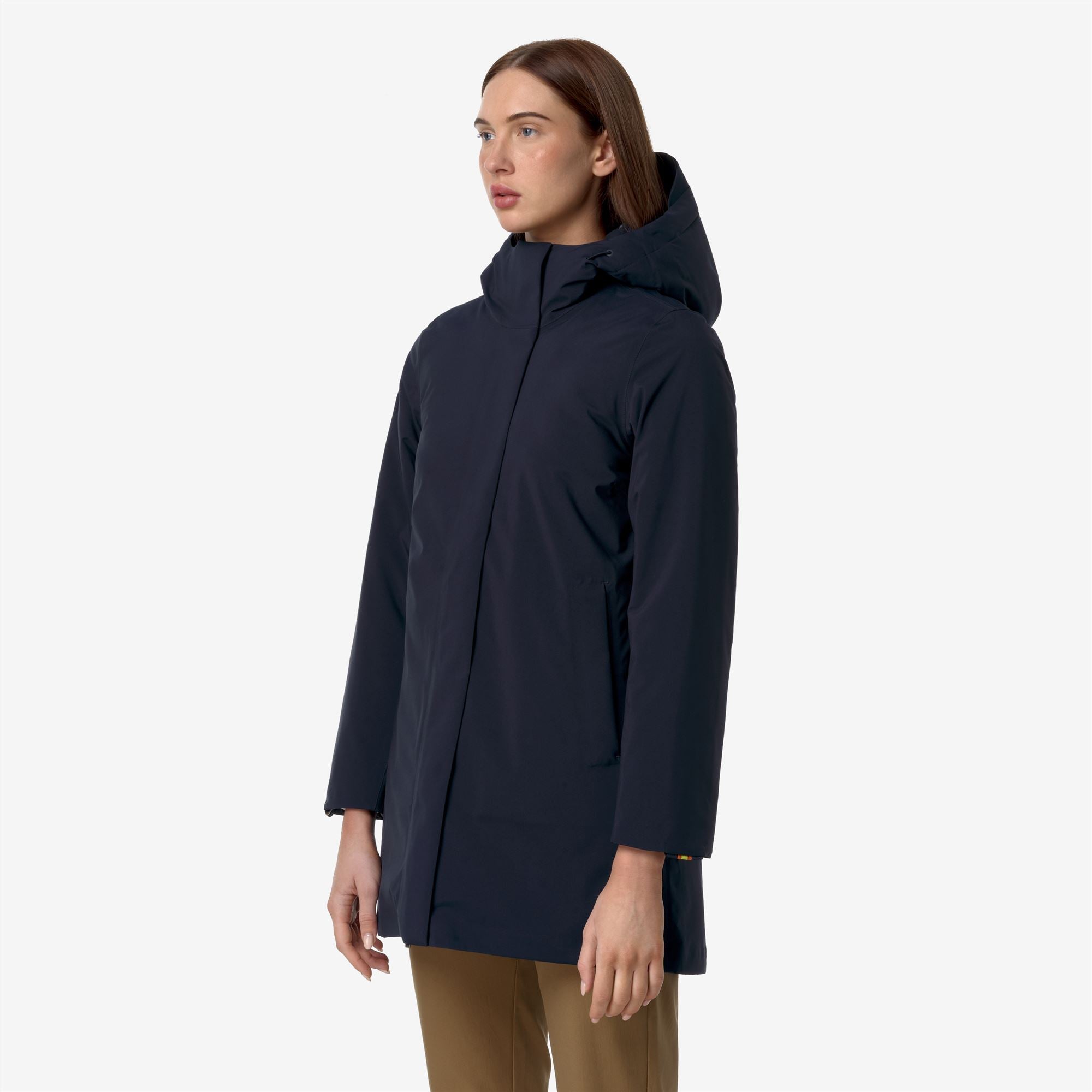 k-way-mathiel-bonded-padded-3-4-veste-femme-blue-depth image 2