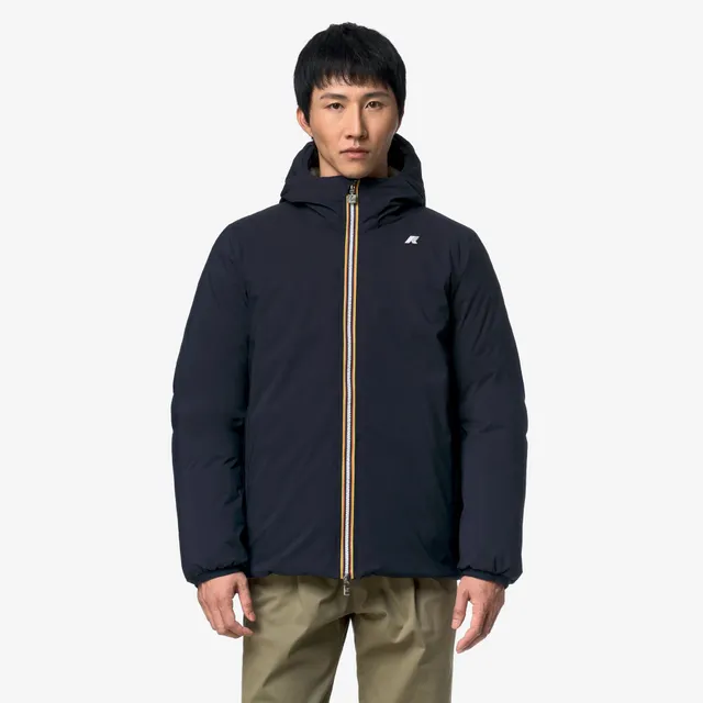 k-way-jack-st-thermo-double-veste-courte-homme-blue-depth-green-army image 1