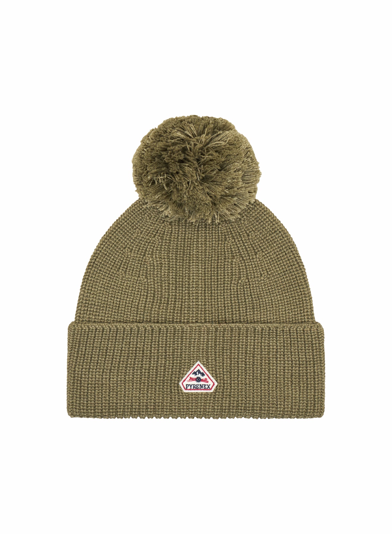pyrenex-eki-bonnet-enfant-pompon-kaki-laine-m-rinos image 2